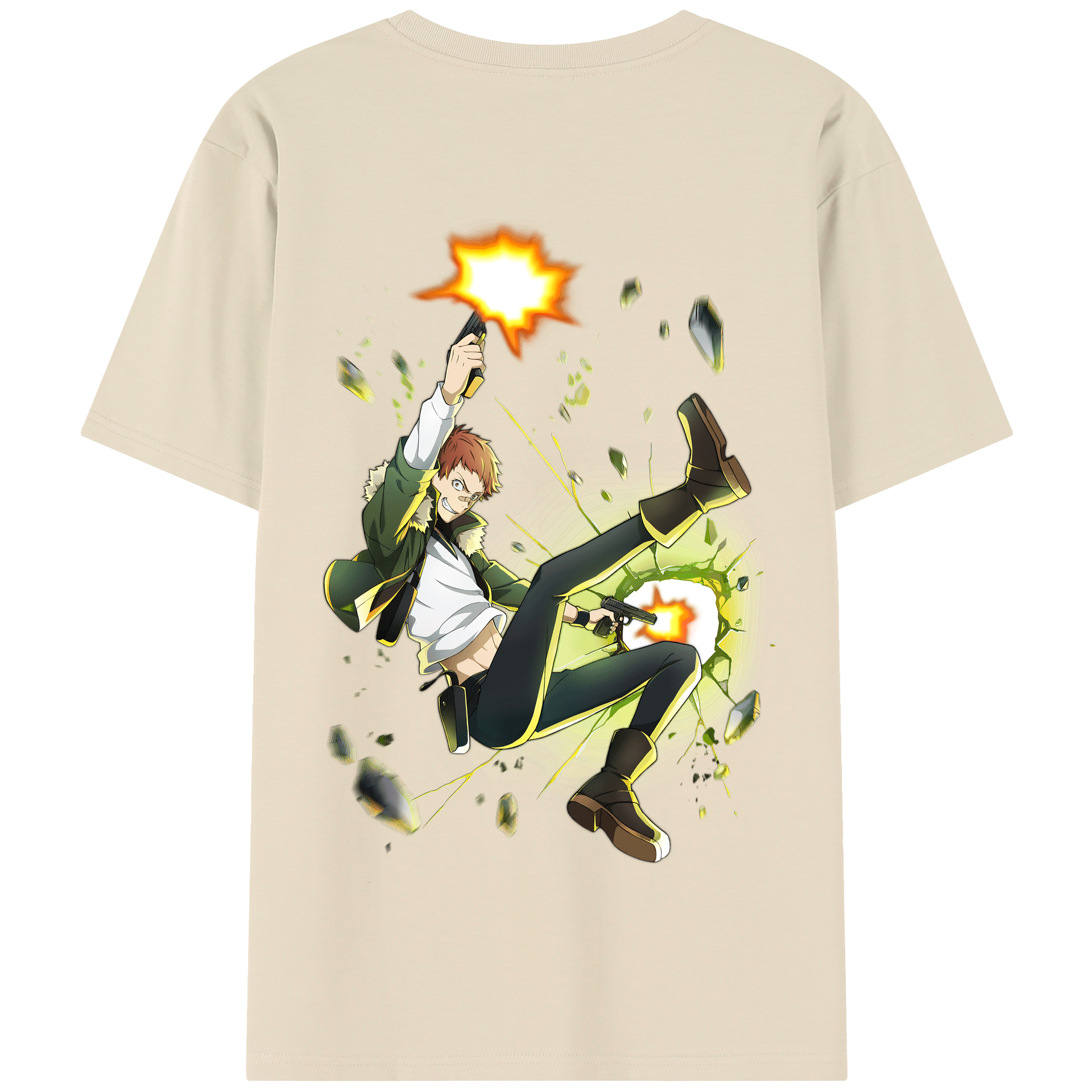 （画像用） 文豪ストレイドッグス Bungo Stray Dogs 綿100％半袖Tシャツ（背面プリント）