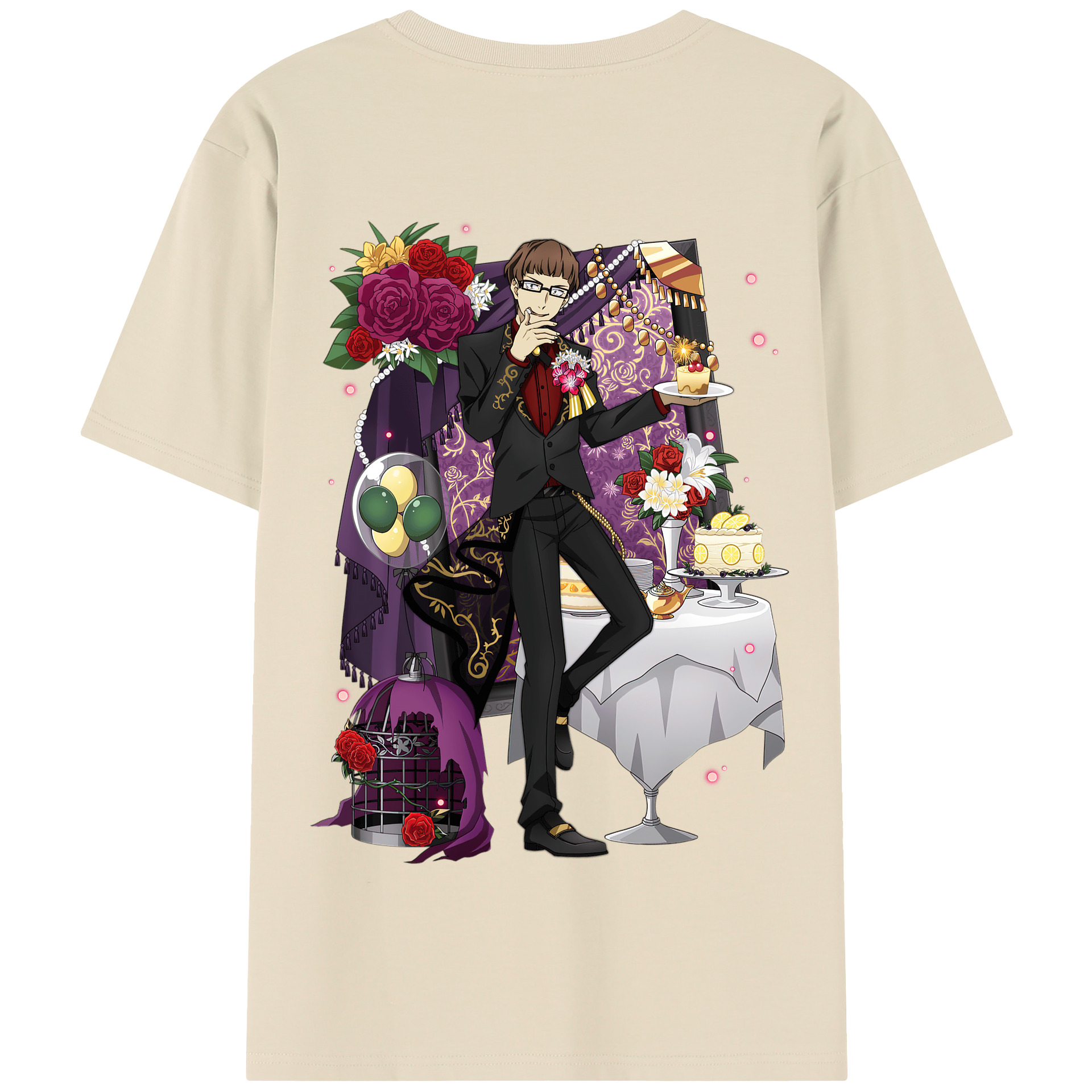 （画像用） 文豪ストレイドッグス Bungo Stray Dogs 綿100％半袖Tシャツ（背面プリント）