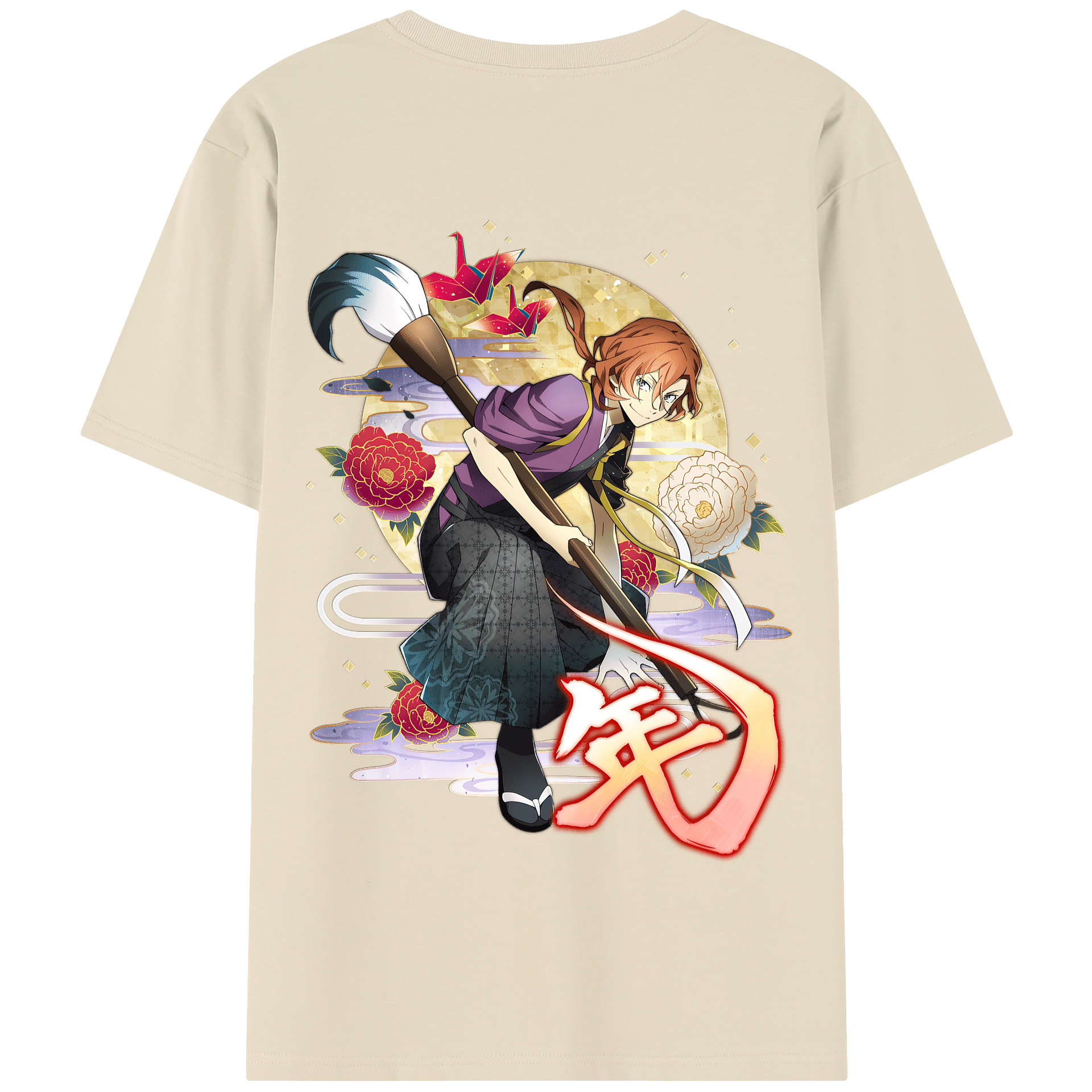 （画像用） 文豪ストレイドッグス Bungo Stray Dogs 綿100％半袖Tシャツ（背面プリント）