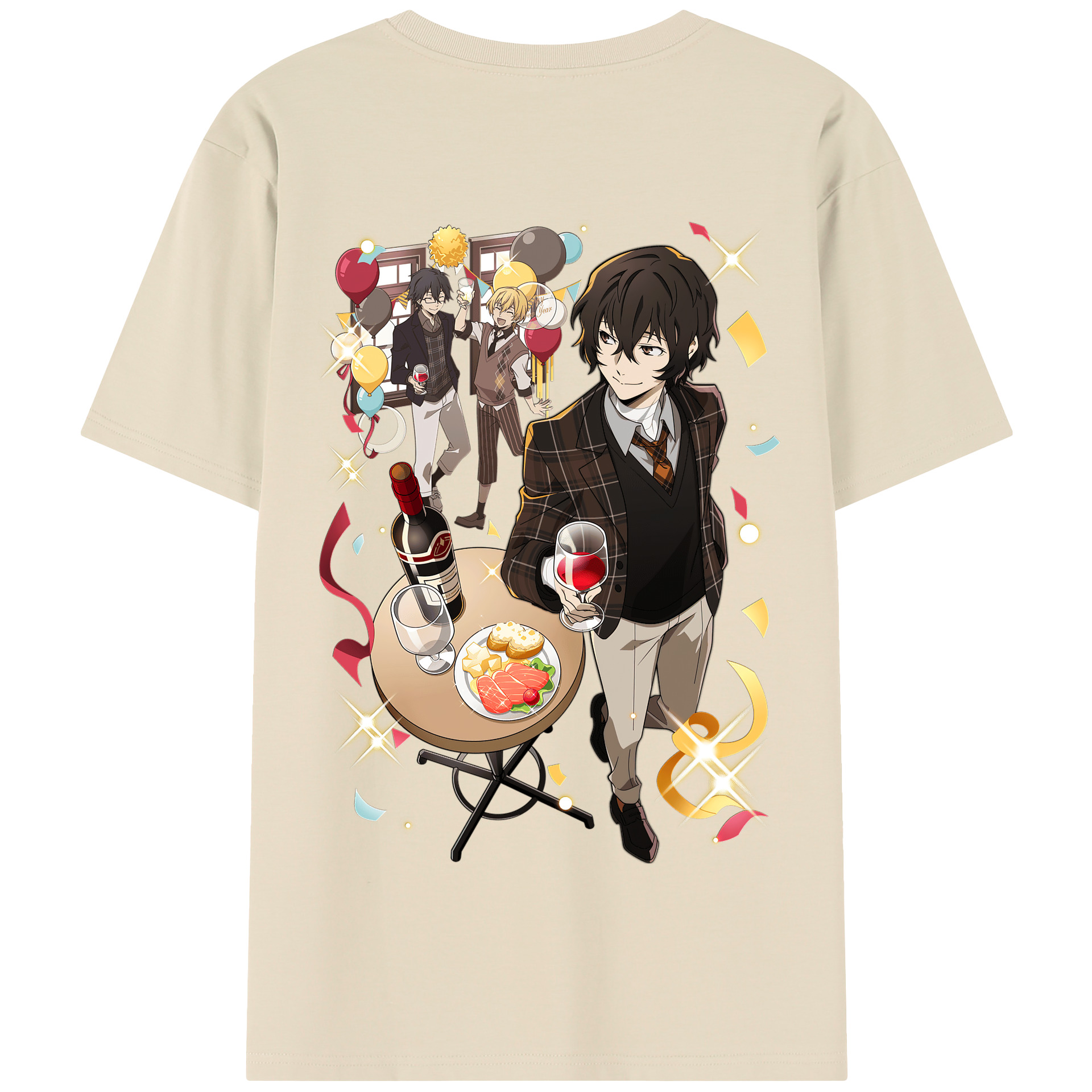 （画像用） 文豪ストレイドッグス Bungo Stray Dogs 綿100％半袖Tシャツ（背面プリント）