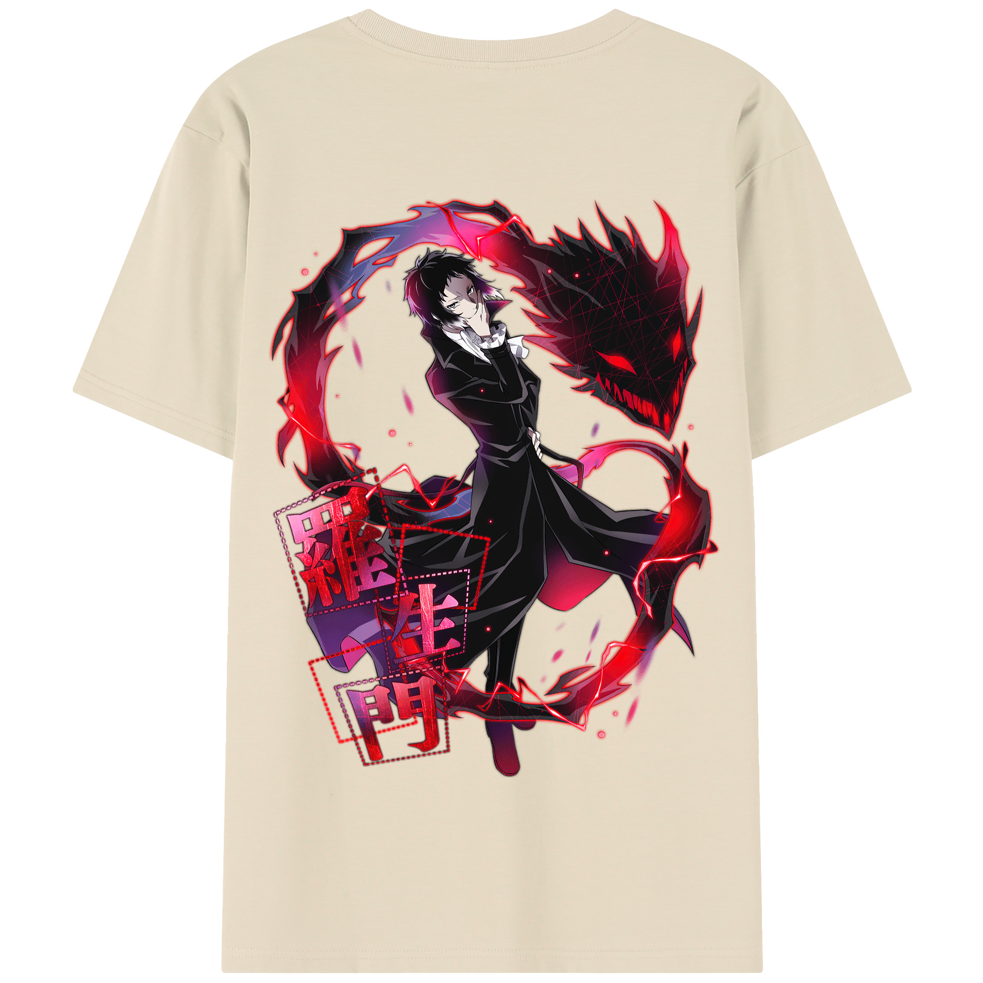 （画像用） 文豪ストレイドッグス Bungo Stray Dogs 綿100％半袖Tシャツ（背面プリント）