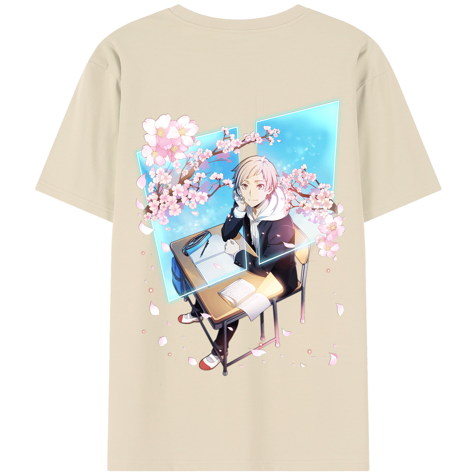 （画像用） 文豪ストレイドッグス Bungo Stray Dogs 綿100％半袖Tシャツ（背面プリント）