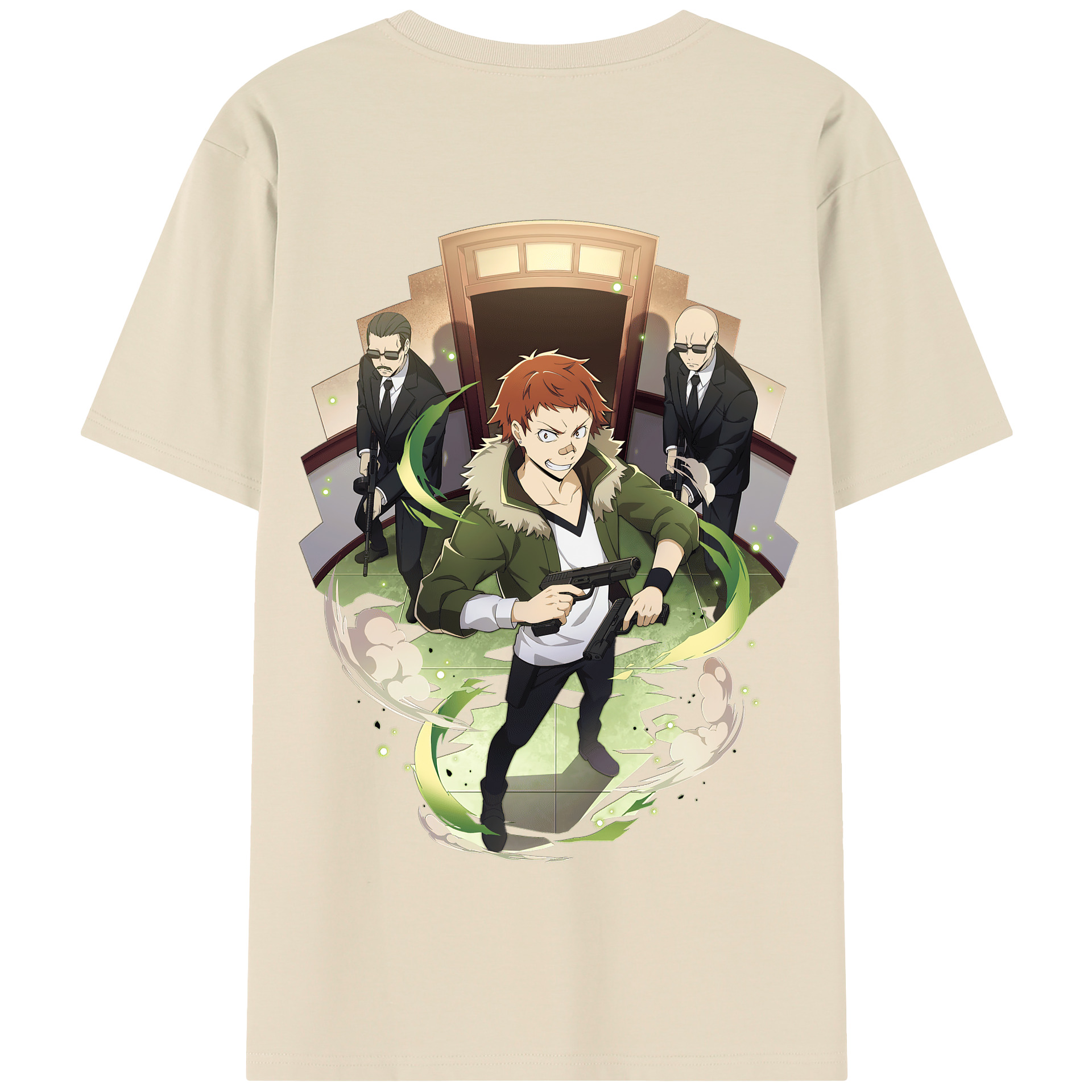 （画像用） 文豪ストレイドッグス Bungo Stray Dogs 綿100％半袖Tシャツ（背面プリント）