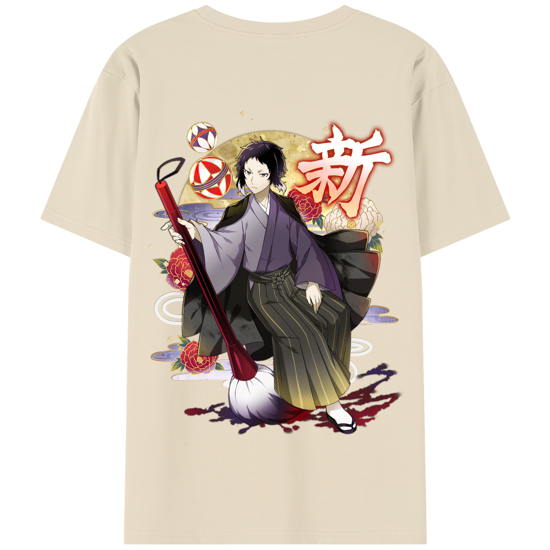 （画像用） 文豪ストレイドッグス Bungo Stray Dogs 綿100％半袖Tシャツ（背面プリント）