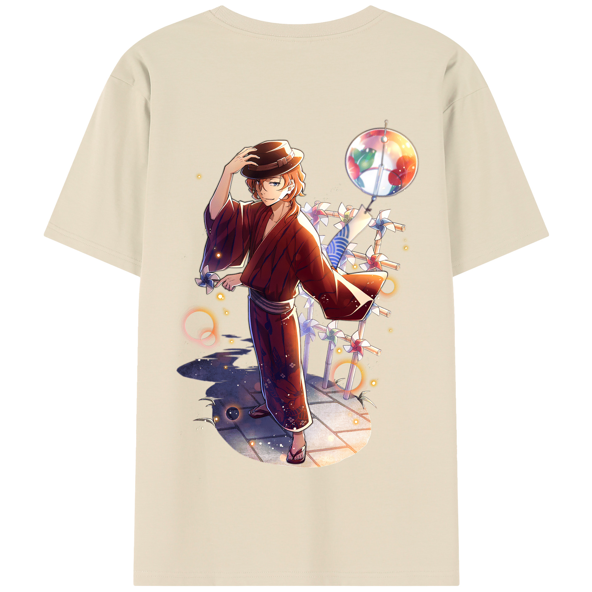 （画像用） 文豪ストレイドッグス Bungo Stray Dogs 綿100％半袖Tシャツ（背面プリント）