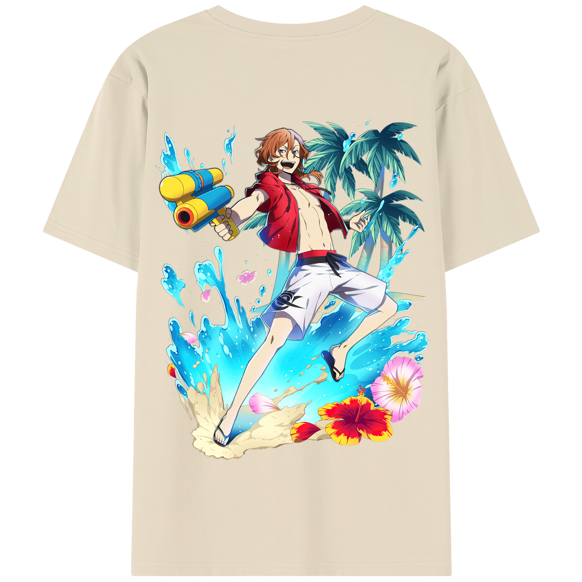 （画像用） 文豪ストレイドッグス Bungo Stray Dogs 綿100％半袖Tシャツ（背面プリント）
