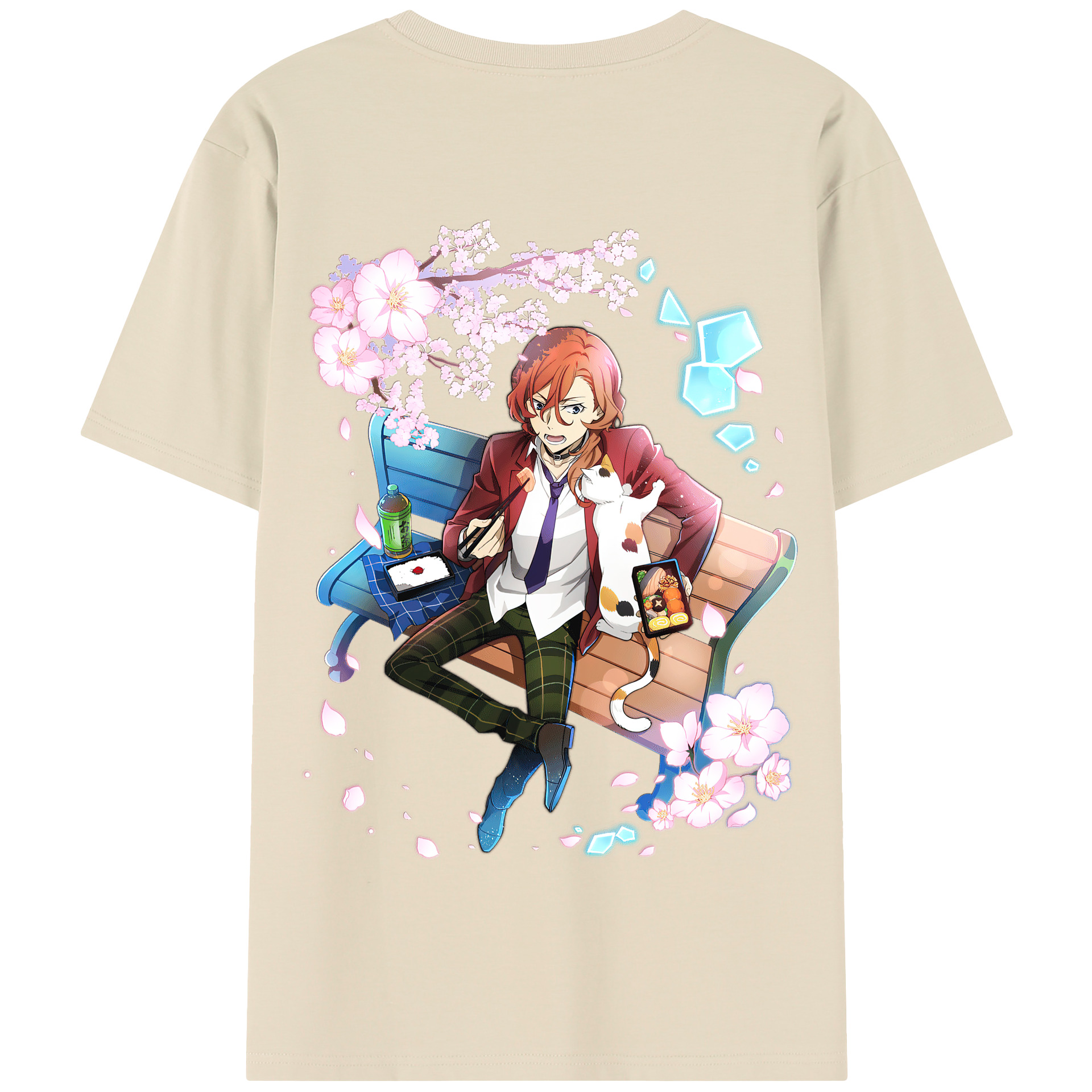 （画像用） 文豪ストレイドッグス Bungo Stray Dogs 綿100％半袖Tシャツ（背面プリント）