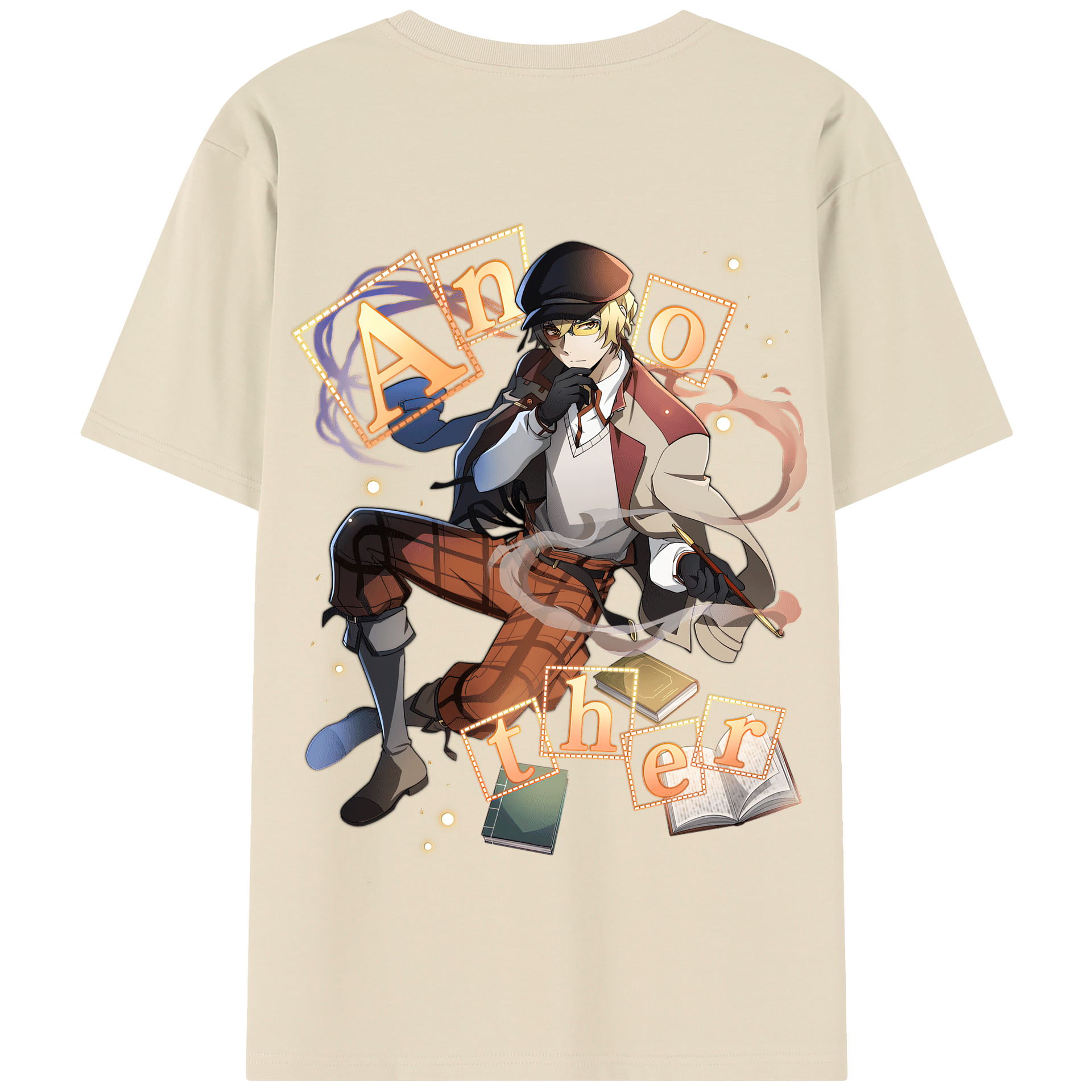 （画像用） 文豪ストレイドッグス Bungo Stray Dogs 綿100％半袖Tシャツ（背面プリント）