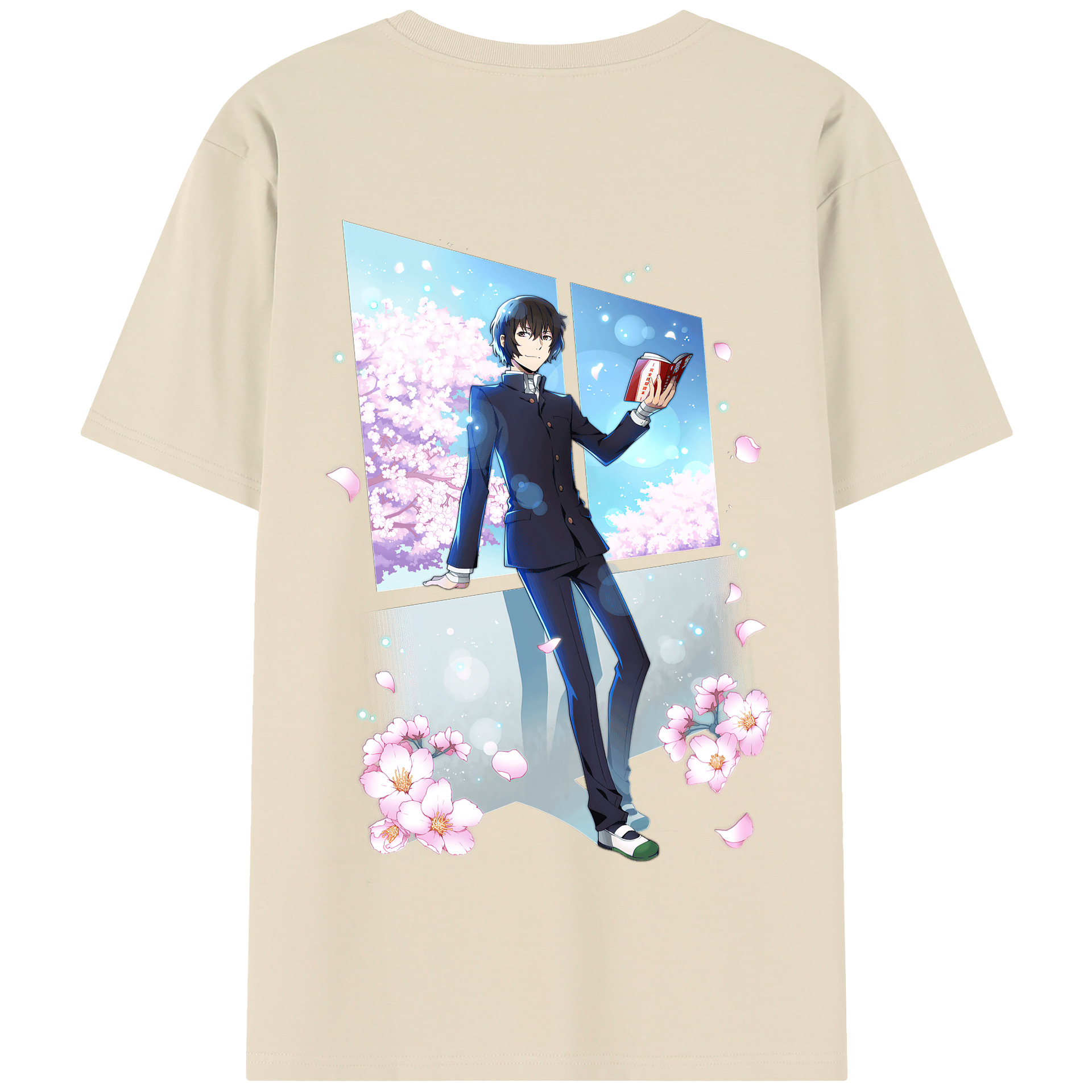 （画像用） 文豪ストレイドッグス Bungo Stray Dogs 綿100％半袖Tシャツ（背面プリント）