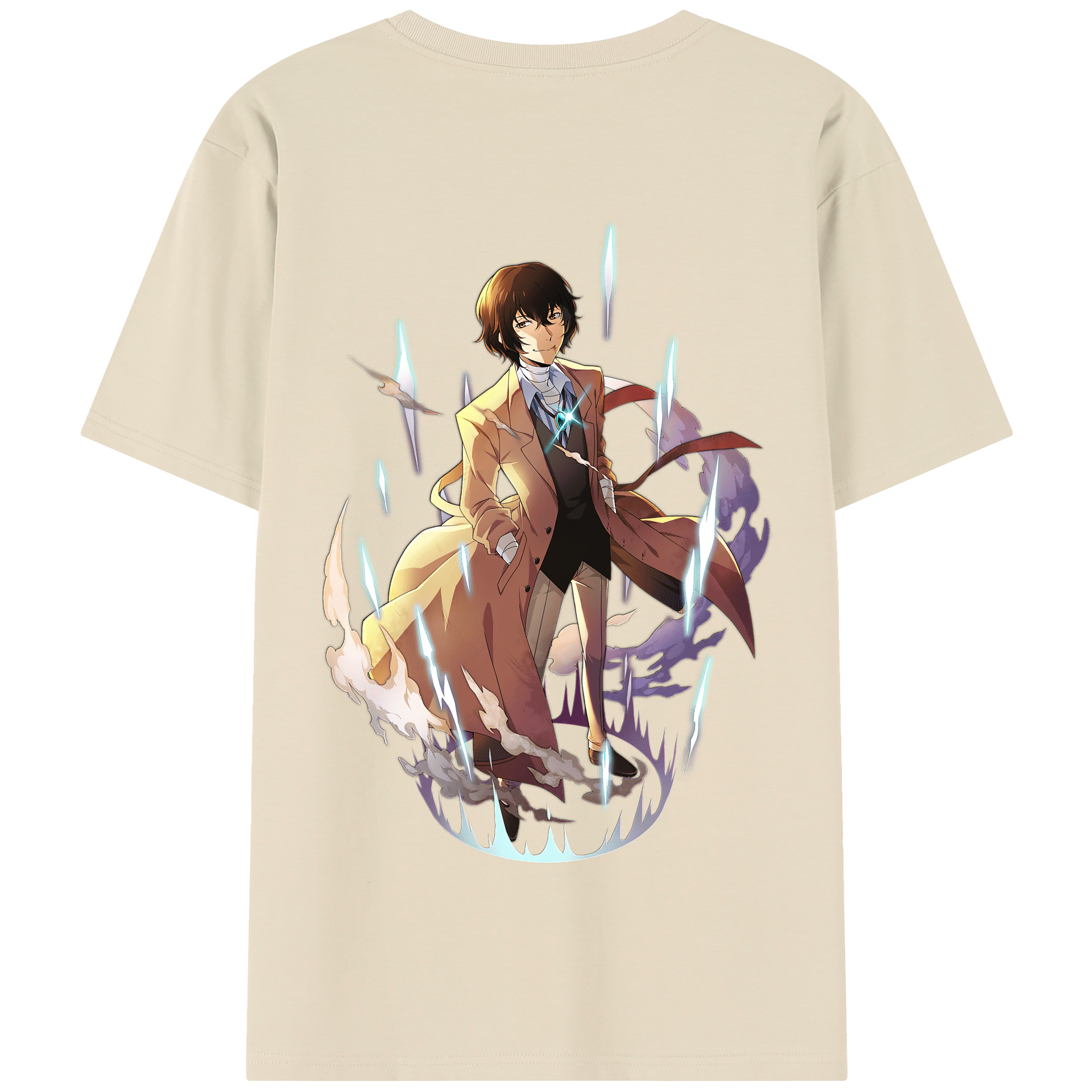 （画像用） 文豪ストレイドッグス Bungo Stray Dogs 綿100％半袖Tシャツ（背面プリント）