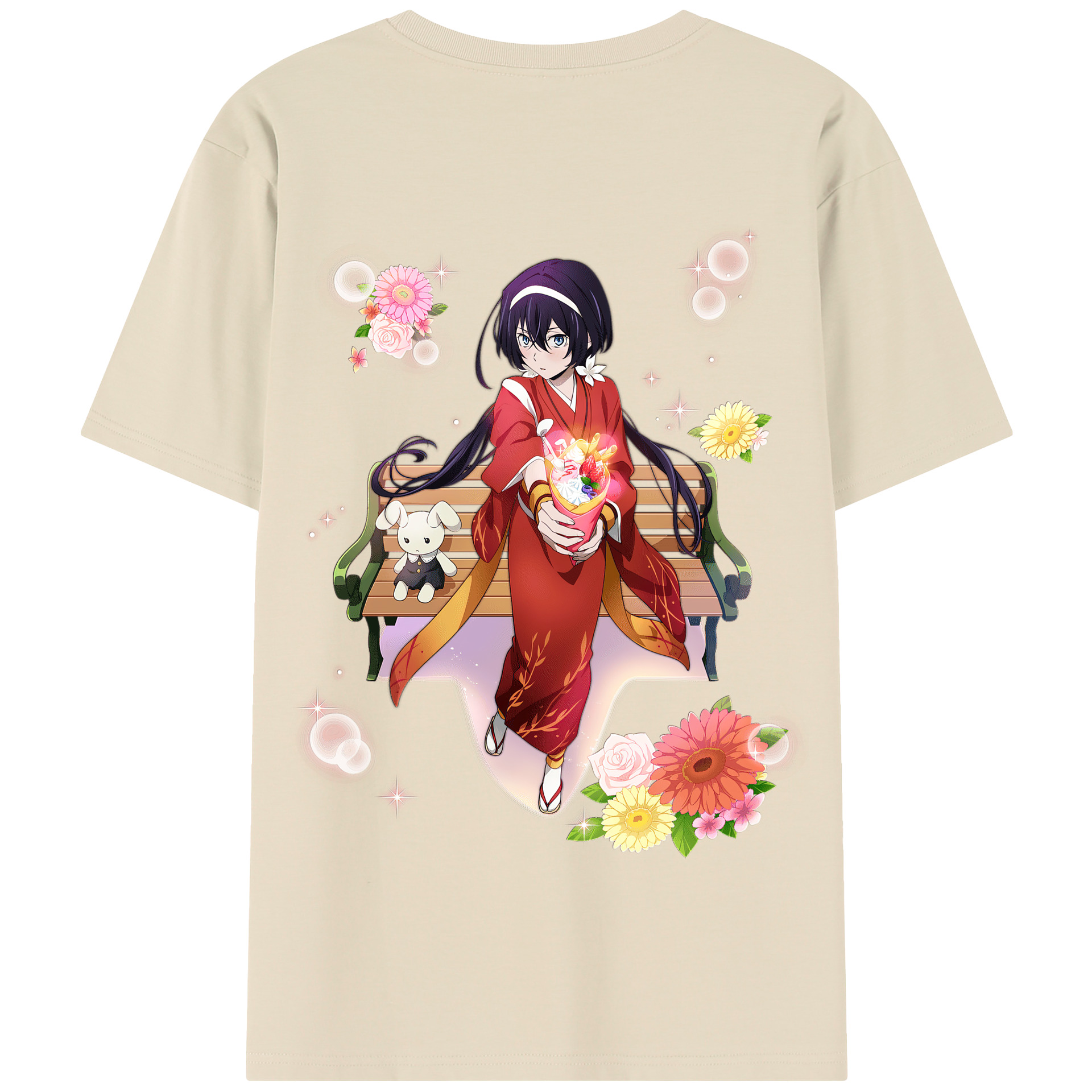 （画像用） 文豪ストレイドッグス Bungo Stray Dogs 綿100％半袖Tシャツ（背面プリント）