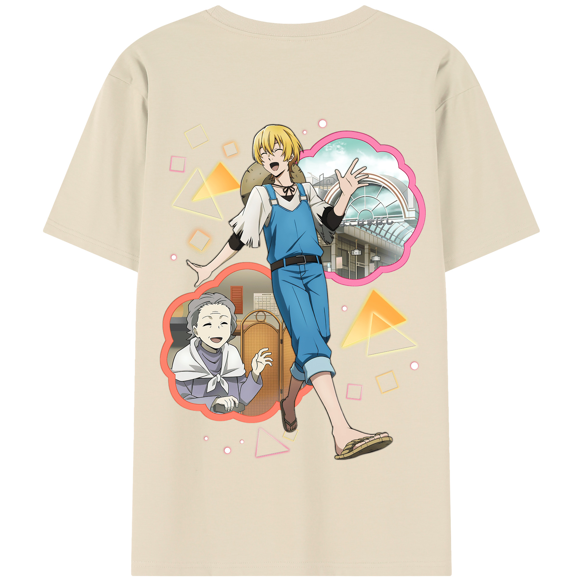 （画像用） 文豪ストレイドッグス Bungo Stray Dogs 綿100％半袖Tシャツ（背面プリント）