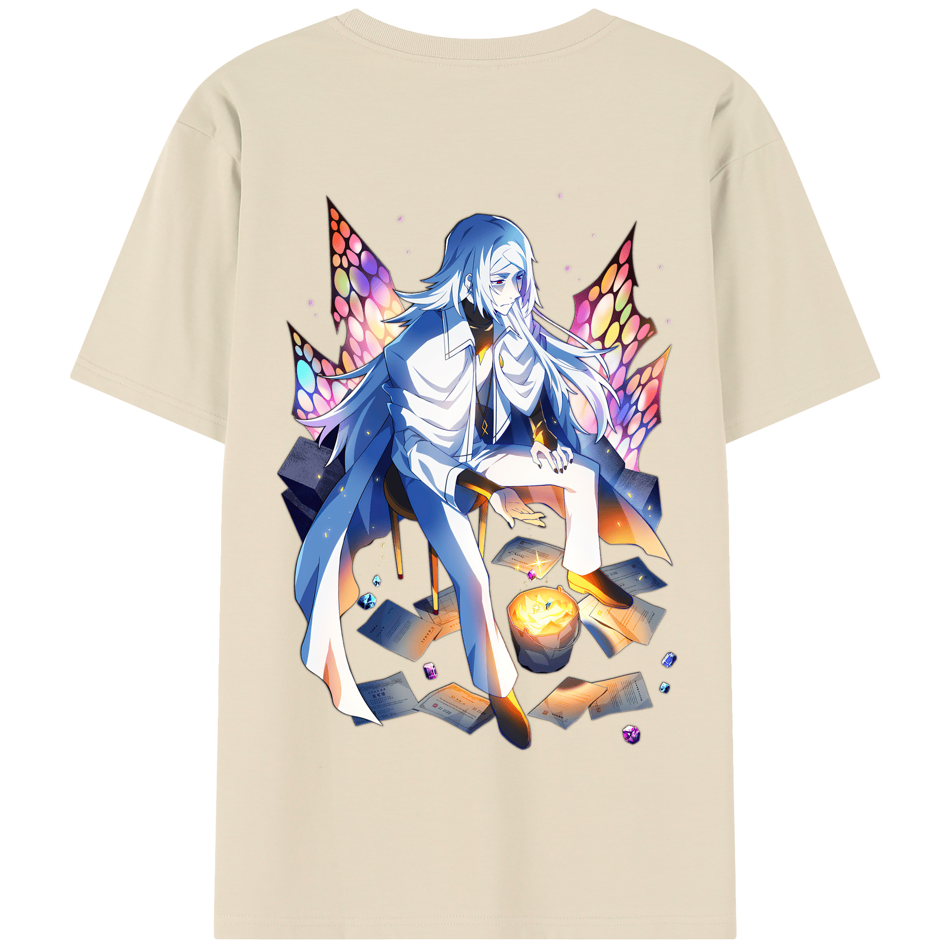 （画像用） 文豪ストレイドッグス Bungo Stray Dogs 綿100％半袖Tシャツ（背面プリント）