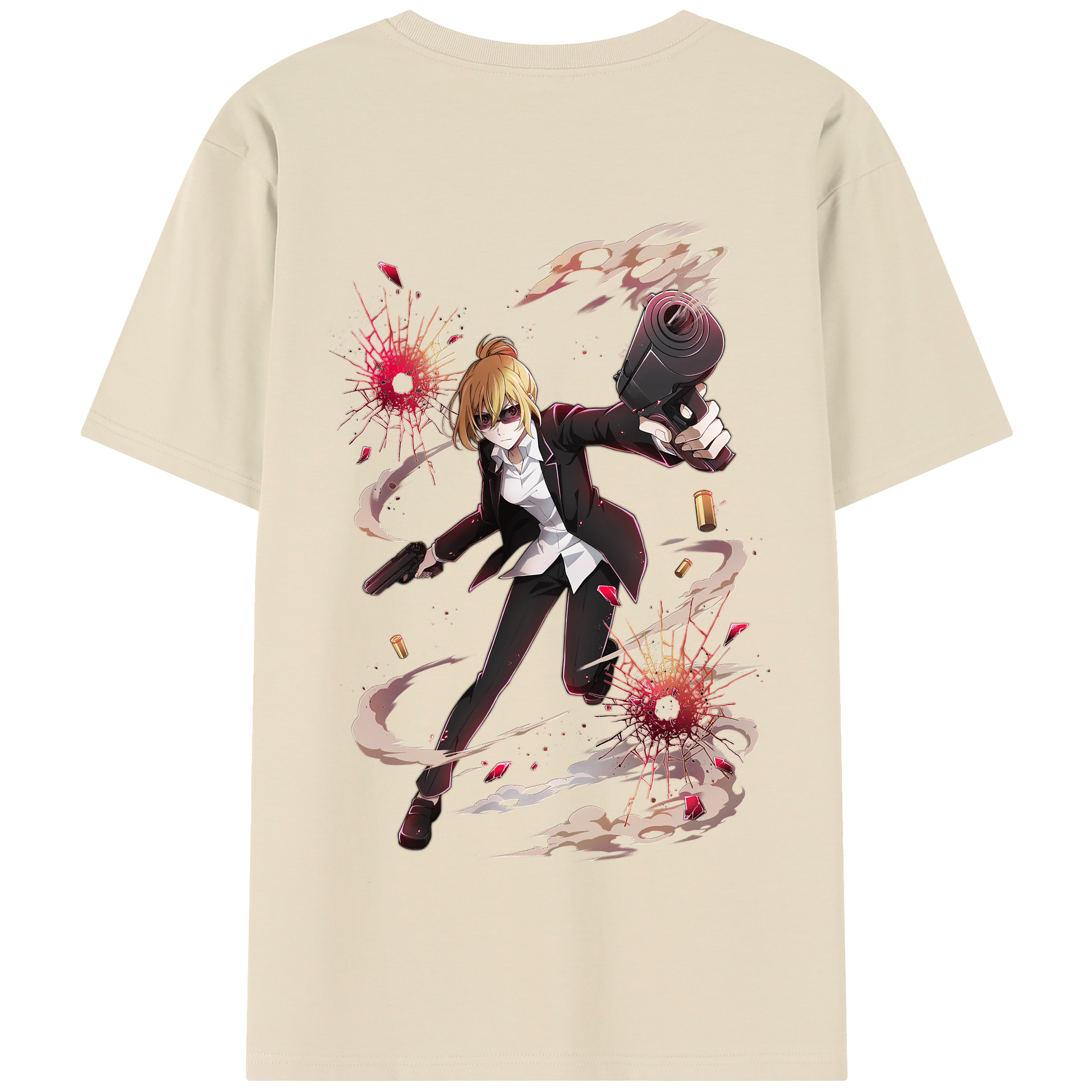 （画像用） 文豪ストレイドッグス Bungo Stray Dogs 綿100％半袖Tシャツ（背面プリント）