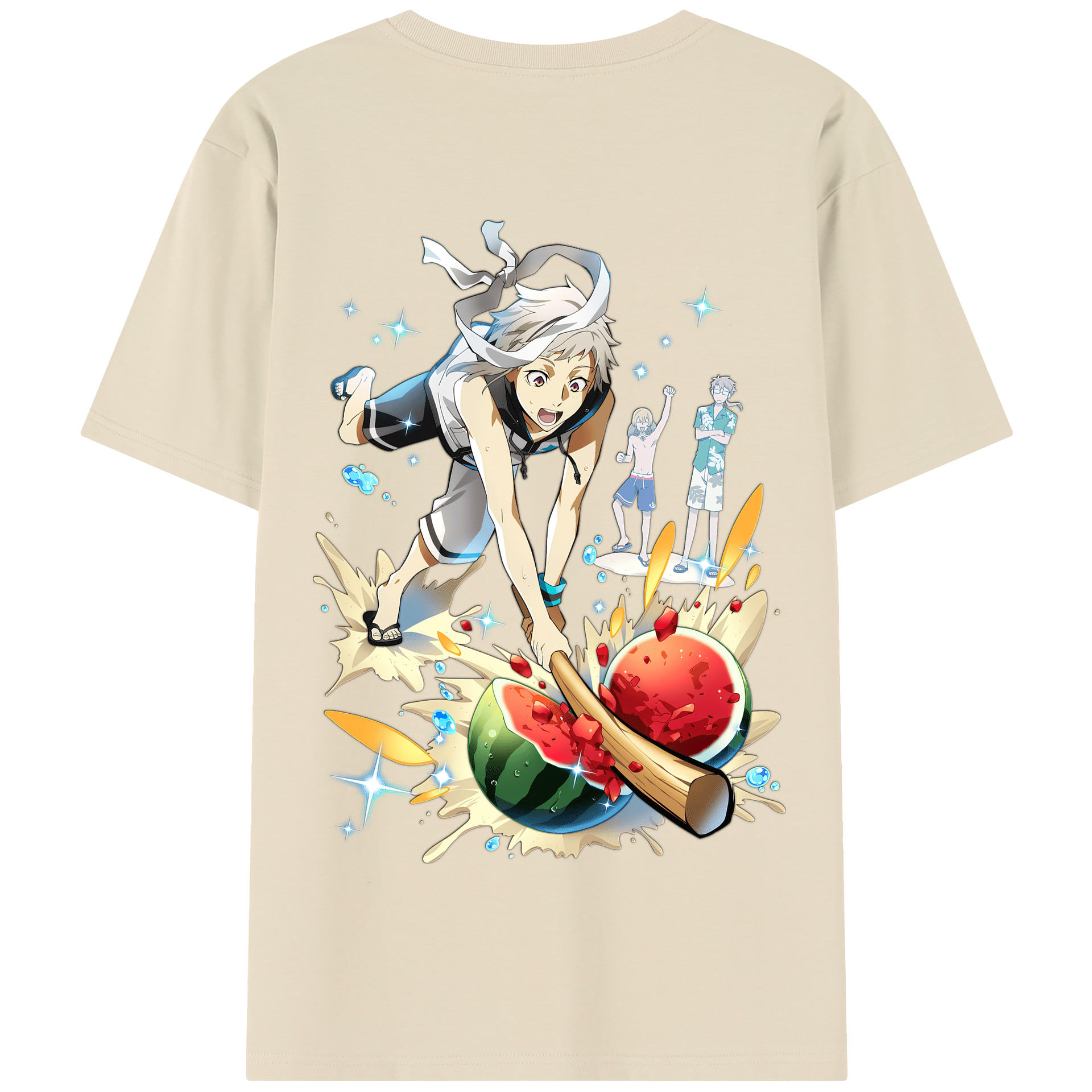 （画像用） 文豪ストレイドッグス Bungo Stray Dogs 綿100％半袖Tシャツ（背面プリント）