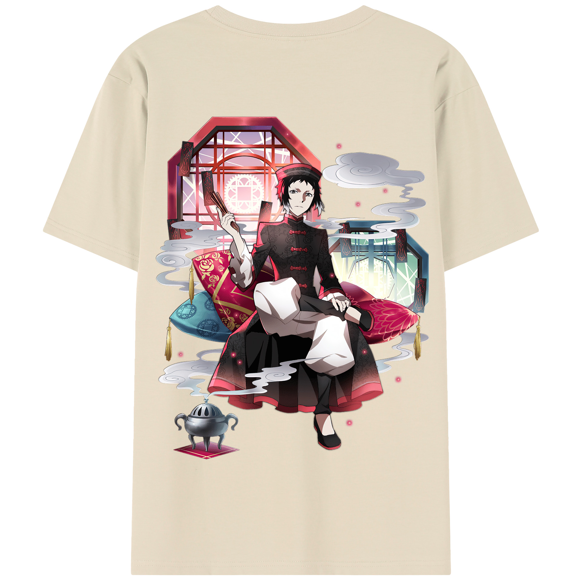 （画像用） 文豪ストレイドッグス Bungo Stray Dogs 綿100％半袖Tシャツ（背面プリント）