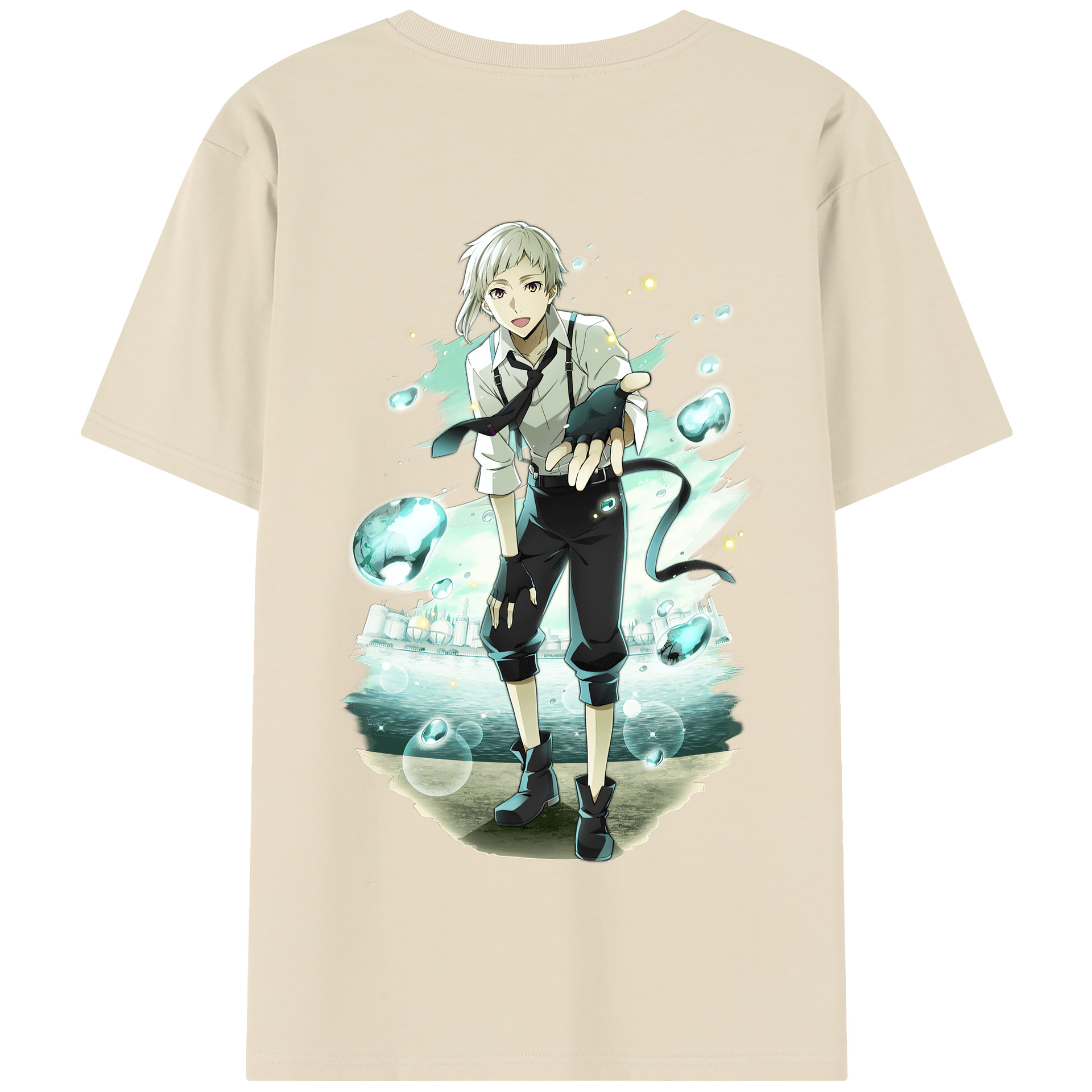 （画像用） 文豪ストレイドッグス Bungo Stray Dogs 綿100％半袖Tシャツ（背面プリント）