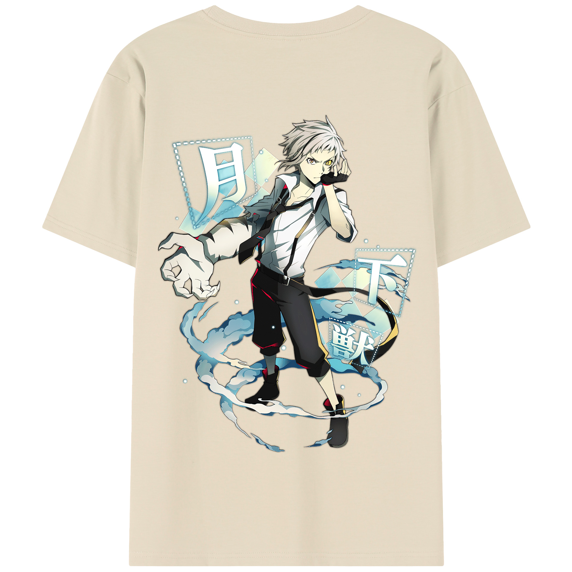 （画像用） 文豪ストレイドッグス Bungo Stray Dogs 綿100％半袖Tシャツ（背面プリント）