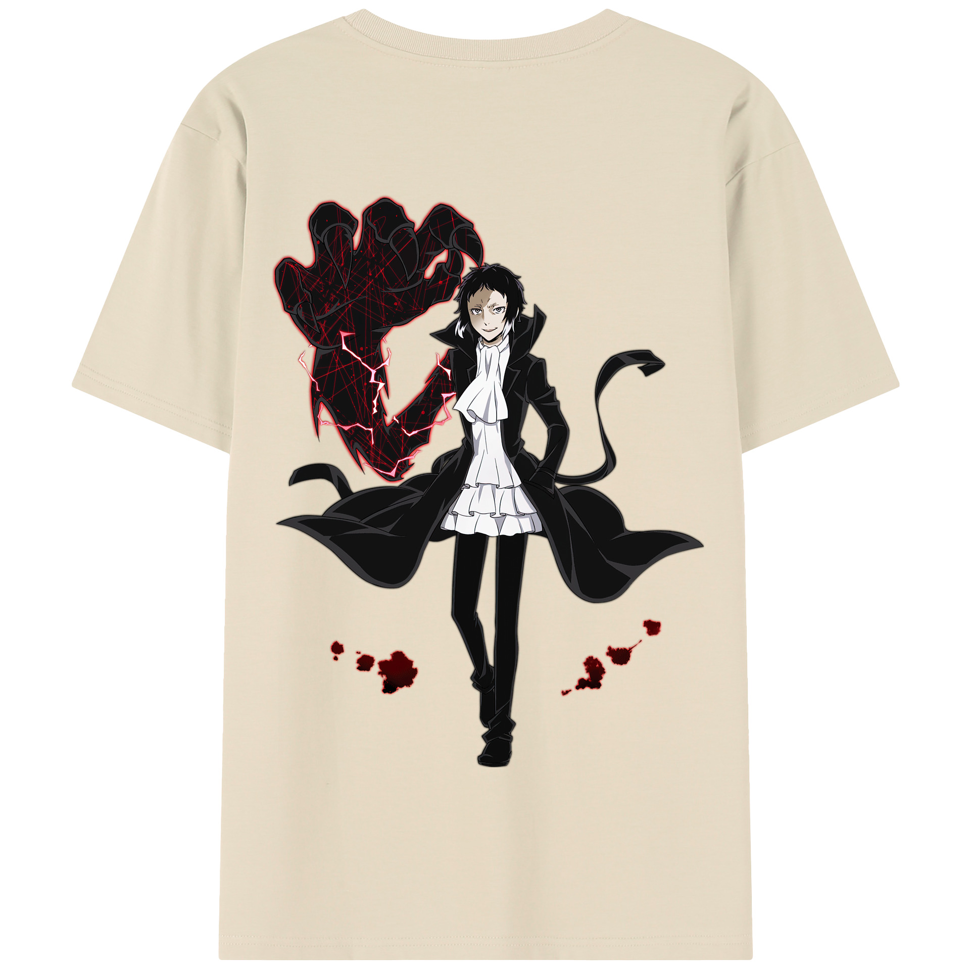 （画像用） 文豪ストレイドッグス Bungo Stray Dogs 綿100％半袖Tシャツ（背面プリント）
