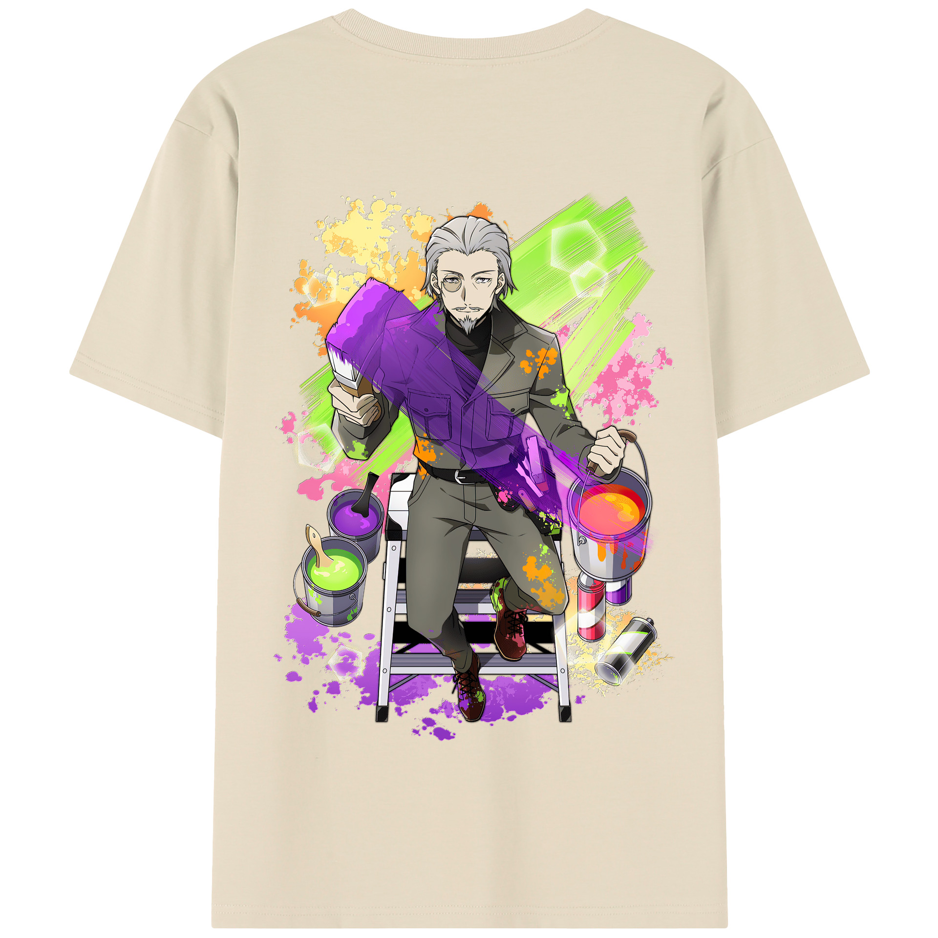 （画像用） 文豪ストレイドッグス Bungo Stray Dogs 綿100％半袖Tシャツ（背面プリント）