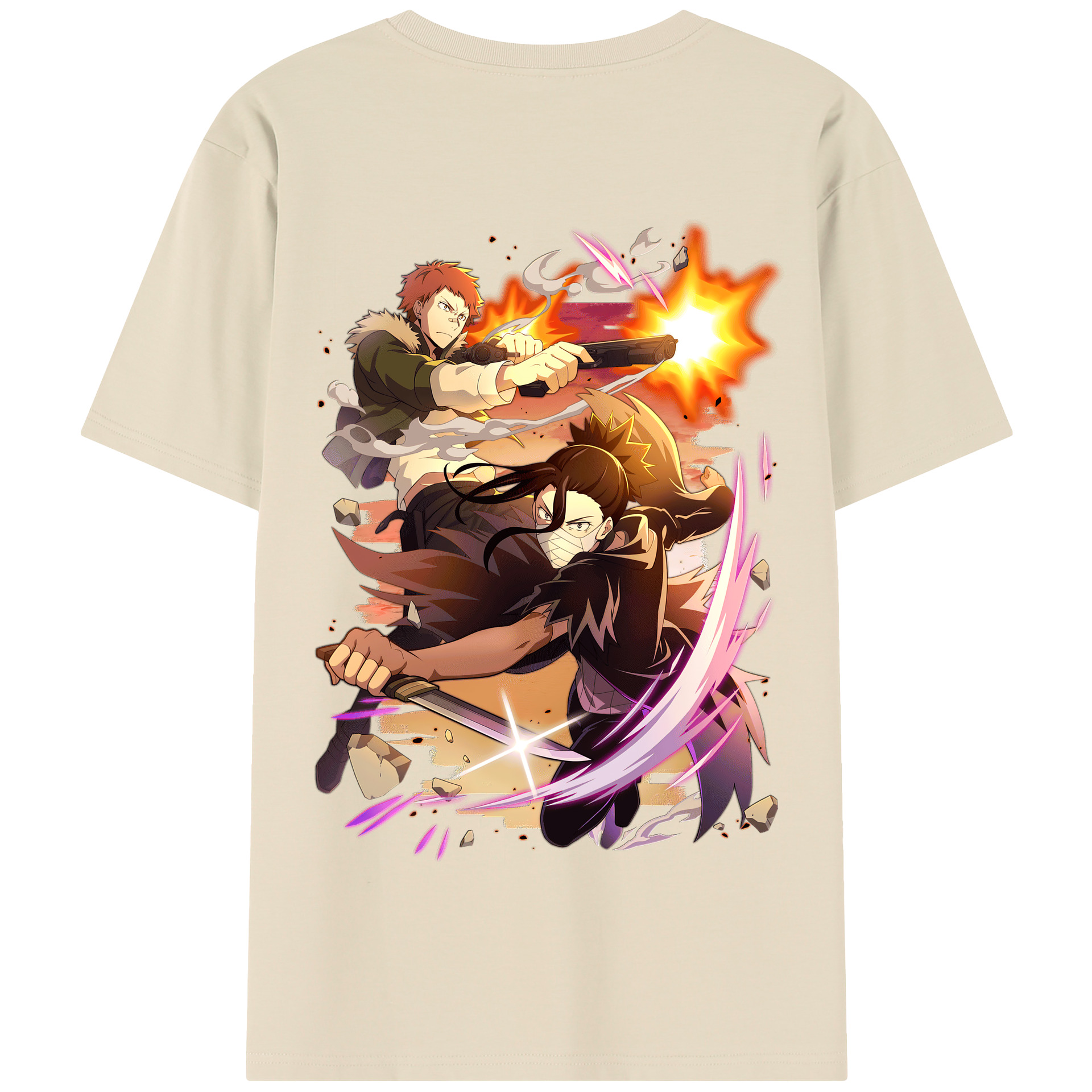 （画像用） 文豪ストレイドッグス Bungo Stray Dogs 綿100％半袖Tシャツ（背面プリント）