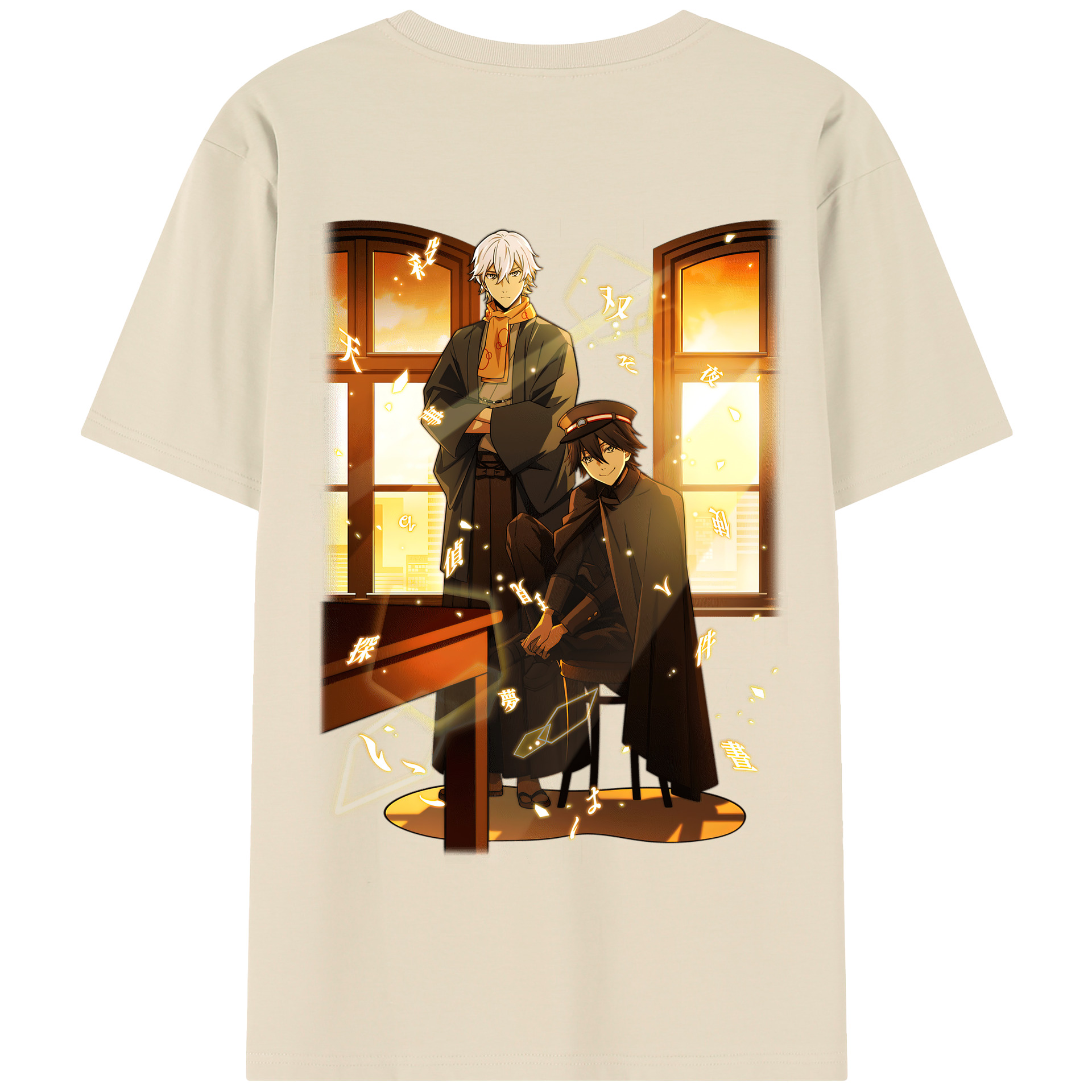 （画像用） 文豪ストレイドッグス Bungo Stray Dogs 綿100％半袖Tシャツ（背面プリント）