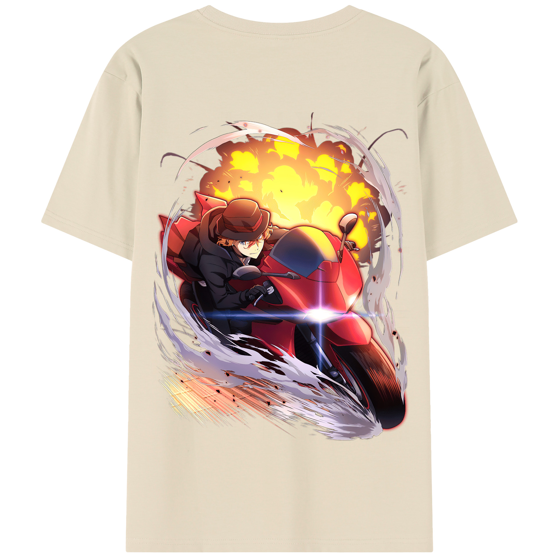 （画像用） 文豪ストレイドッグス Bungo Stray Dogs 綿100％半袖Tシャツ（背面プリント）
