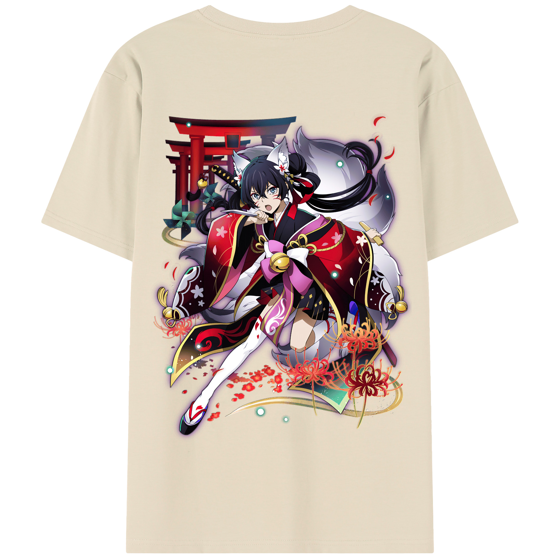 （画像用） 文豪ストレイドッグス Bungo Stray Dogs 綿100％半袖Tシャツ（背面プリント）