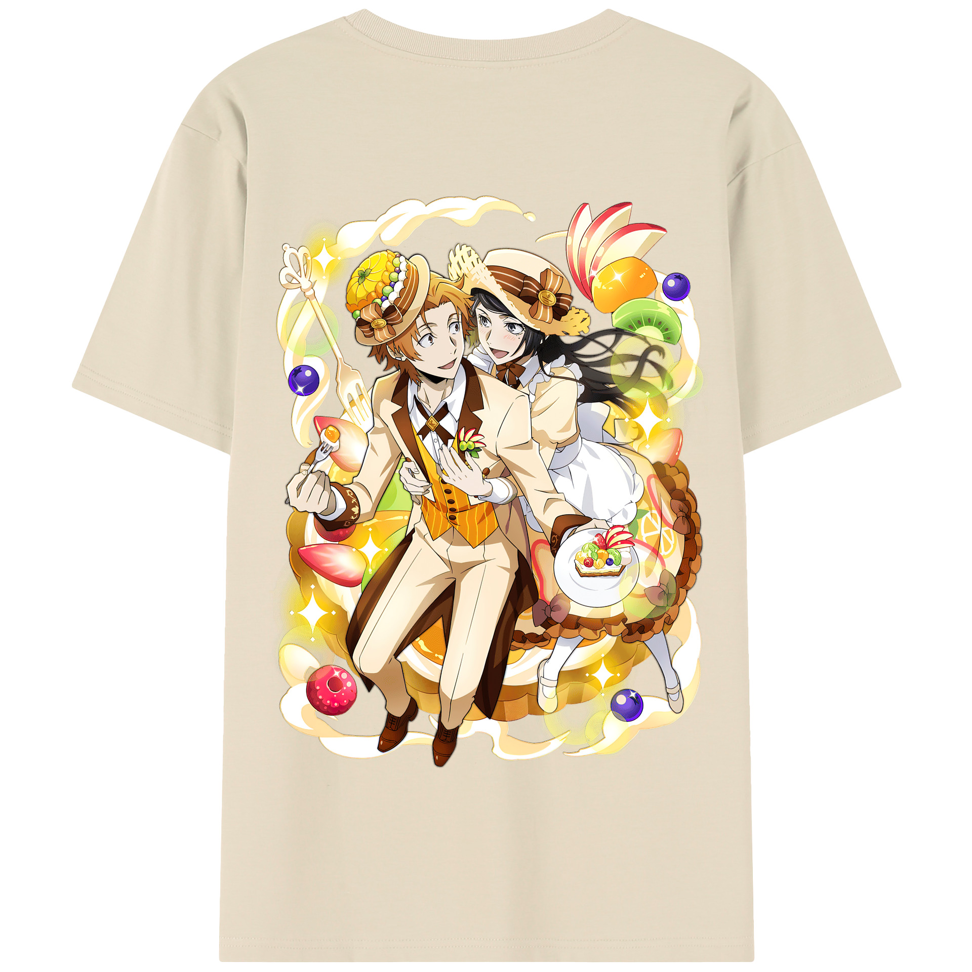 （画像用） 文豪ストレイドッグス Bungo Stray Dogs 綿100％半袖Tシャツ（背面プリント）
