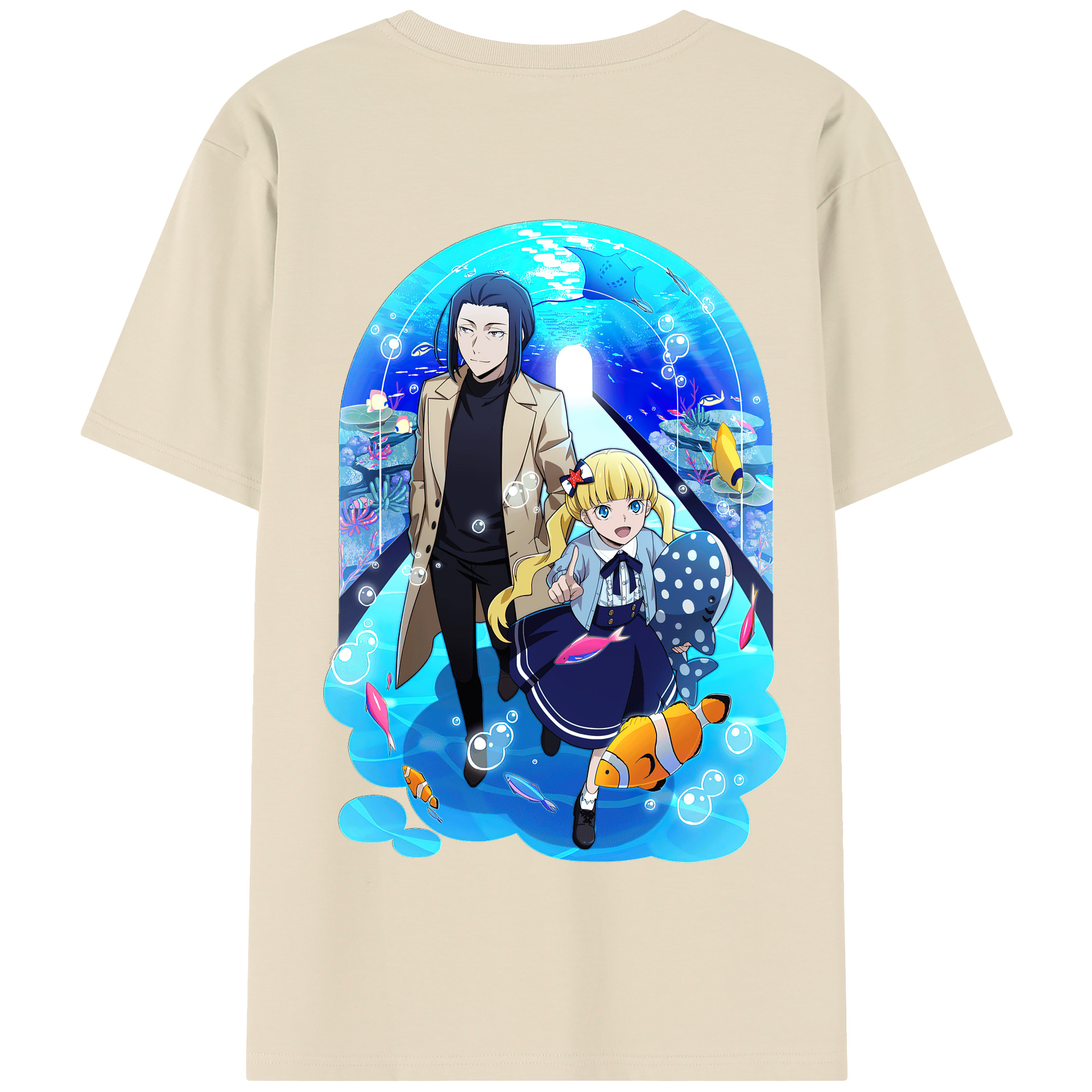 （画像用） 文豪ストレイドッグス Bungo Stray Dogs 綿100％半袖Tシャツ（背面プリント）