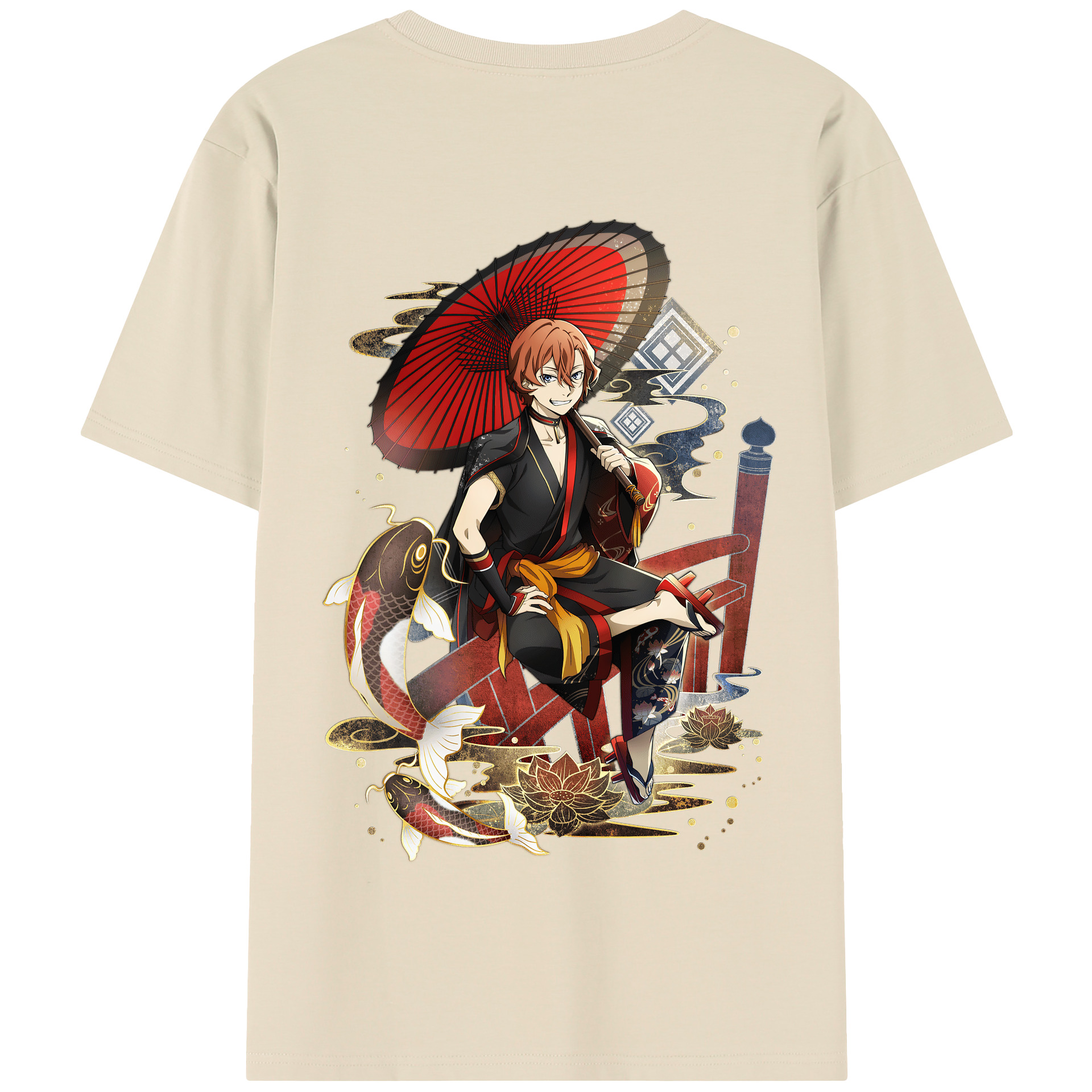 （画像用） 文豪ストレイドッグス Bungo Stray Dogs 綿100％半袖Tシャツ（背面プリント）