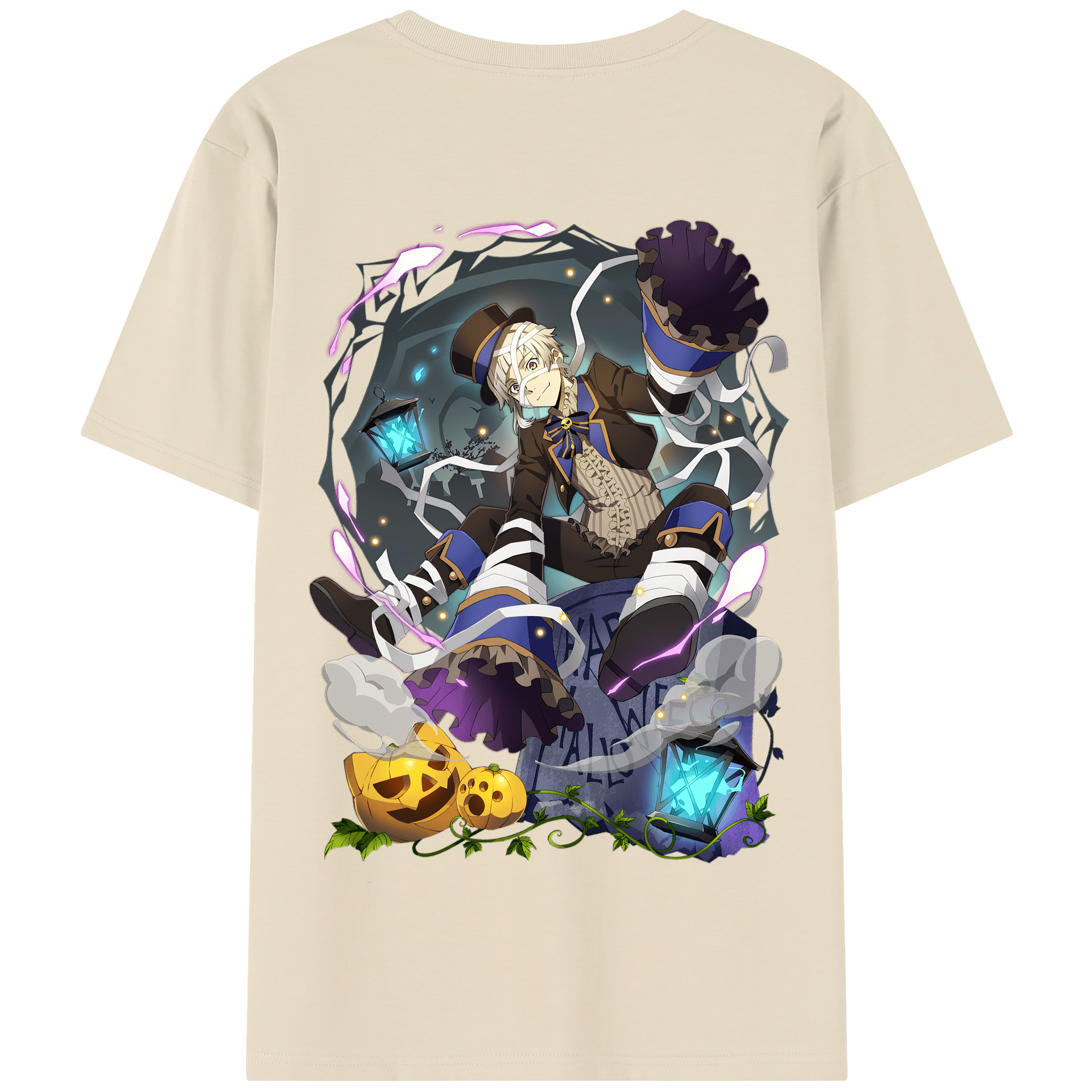 （画像用） 文豪ストレイドッグス Bungo Stray Dogs 綿100％半袖Tシャツ（背面プリント）