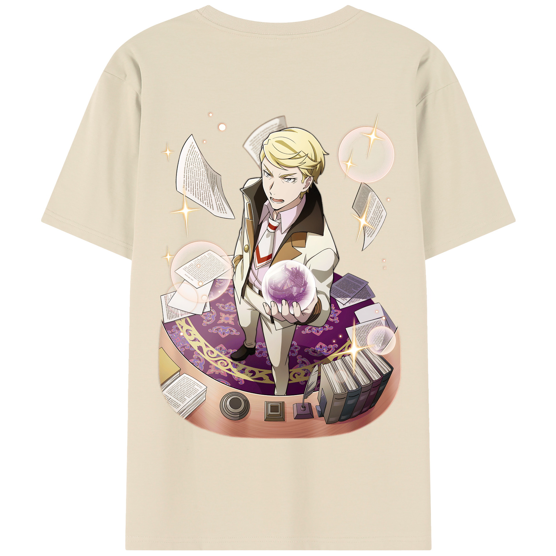 （画像用） 文豪ストレイドッグス Bungo Stray Dogs 綿100％半袖Tシャツ（背面プリント）