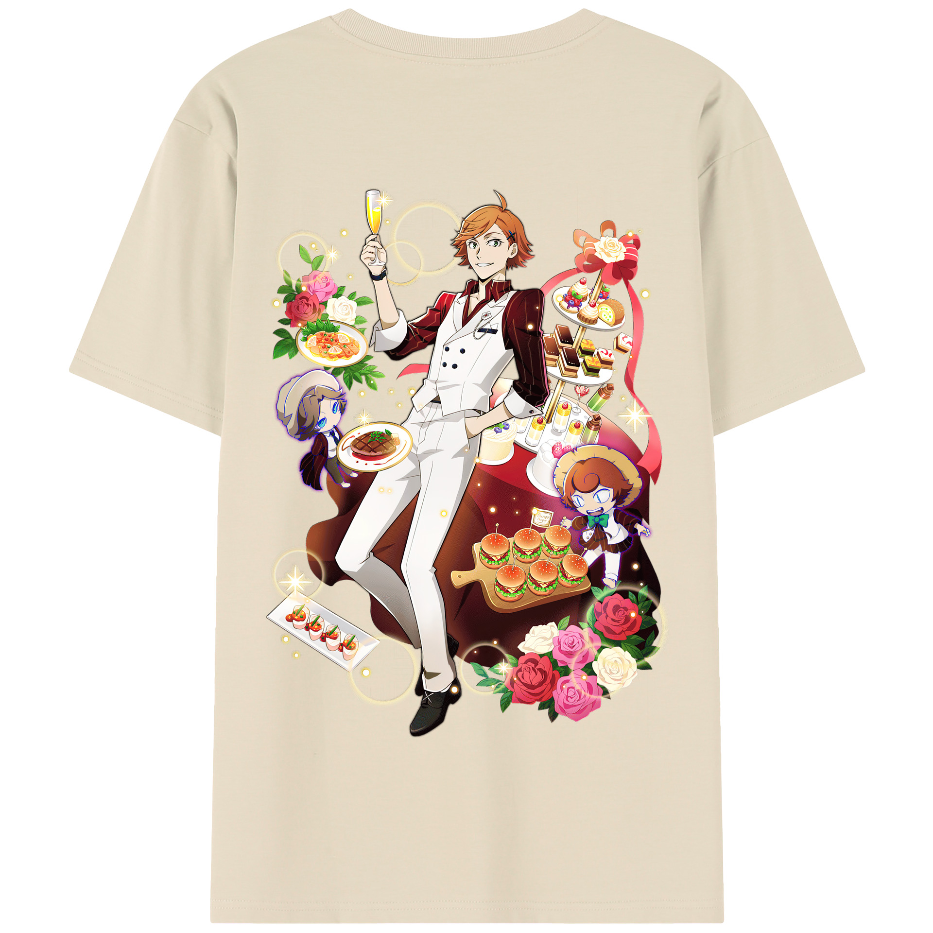 （画像用） 文豪ストレイドッグス Bungo Stray Dogs 綿100％半袖Tシャツ（背面プリント）