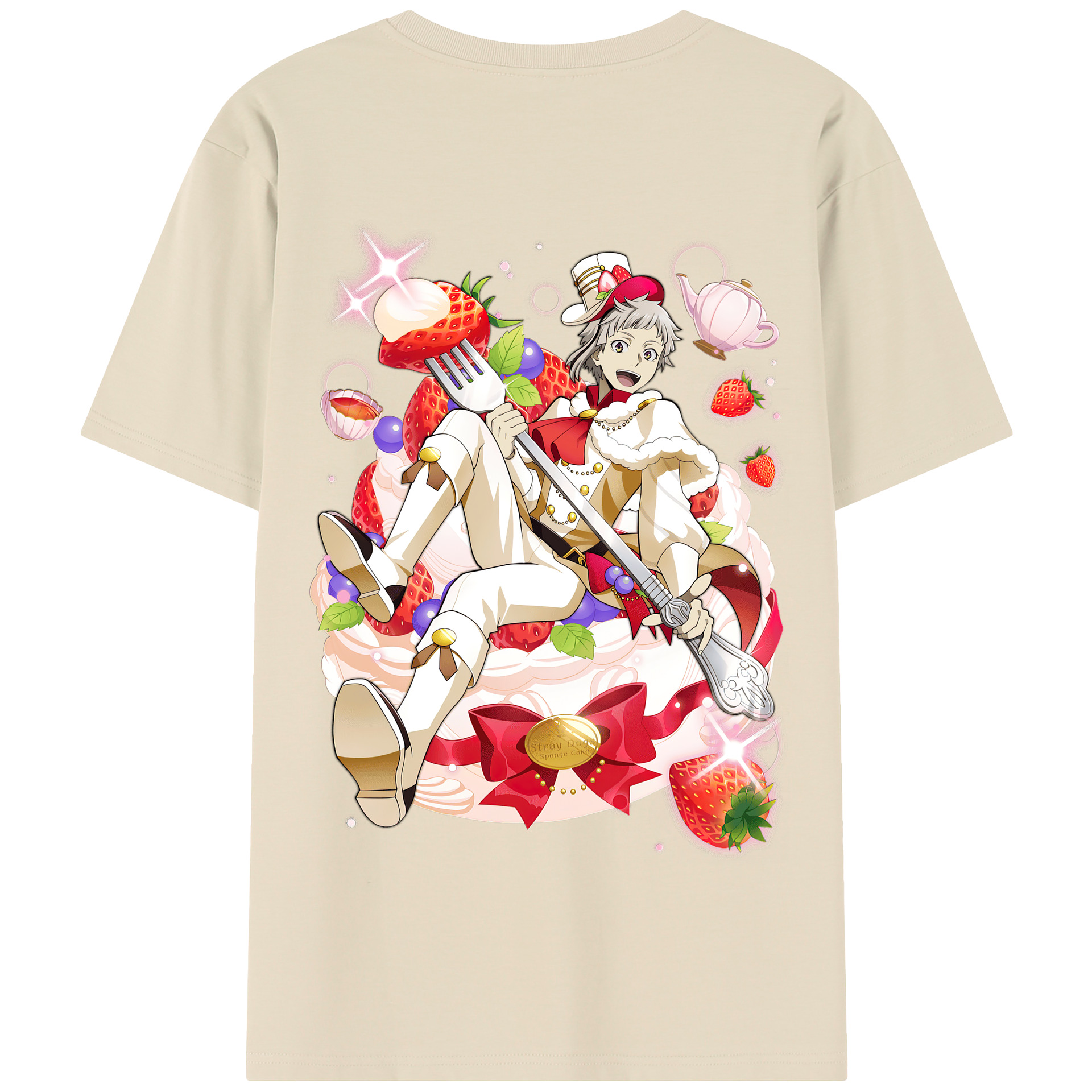 （画像用） 文豪ストレイドッグス Bungo Stray Dogs 綿100％半袖Tシャツ（背面プリント）
