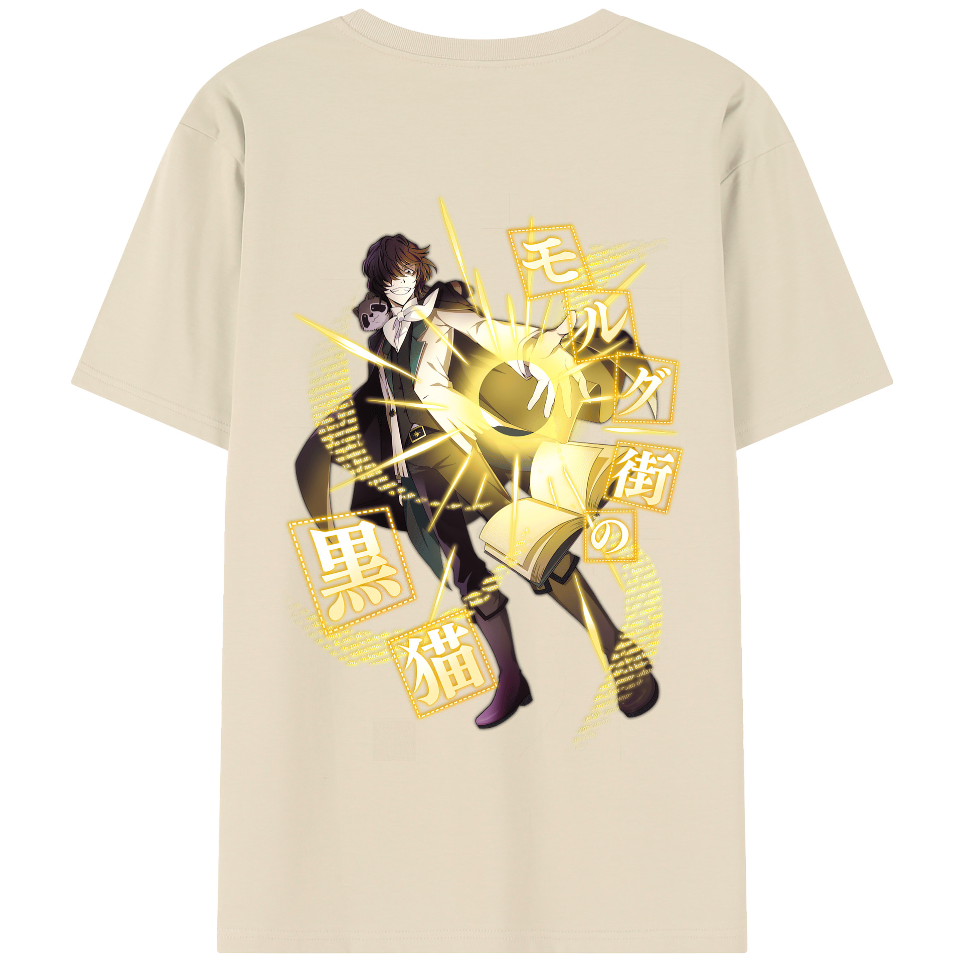 （画像用） 文豪ストレイドッグス Bungo Stray Dogs 綿100％半袖Tシャツ（背面プリント）