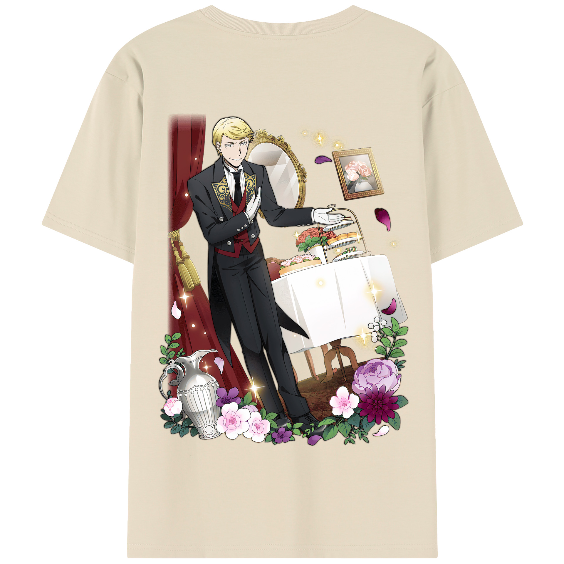 （画像用） 文豪ストレイドッグス Bungo Stray Dogs 綿100％半袖Tシャツ（背面プリント）