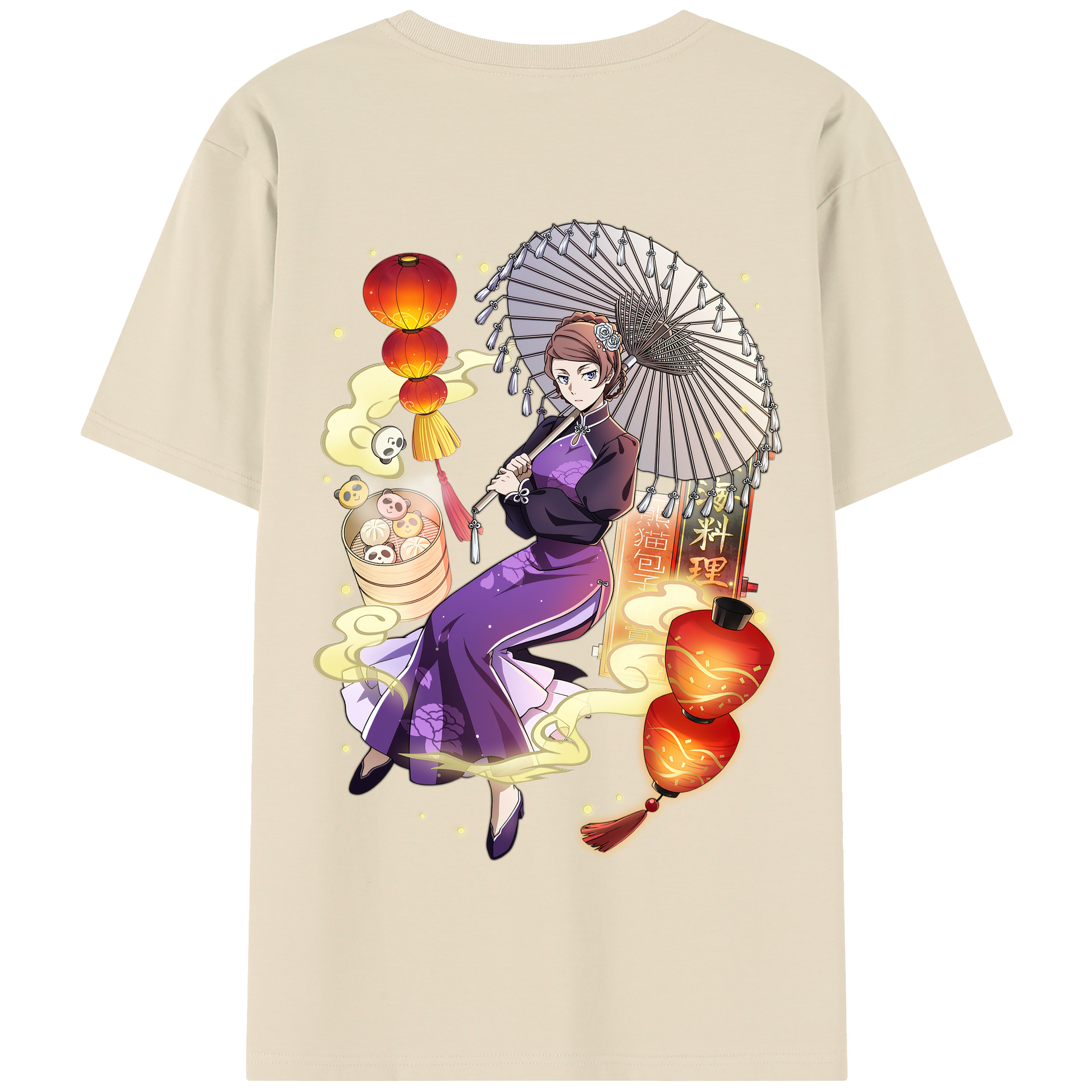 （画像用） 文豪ストレイドッグス Bungo Stray Dogs 綿100％半袖Tシャツ（背面プリント）