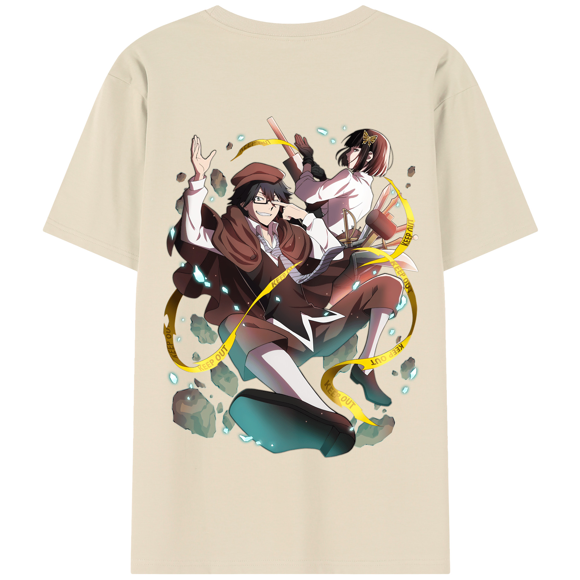 （画像用） 文豪ストレイドッグス Bungo Stray Dogs 綿100％半袖Tシャツ（背面プリント）
