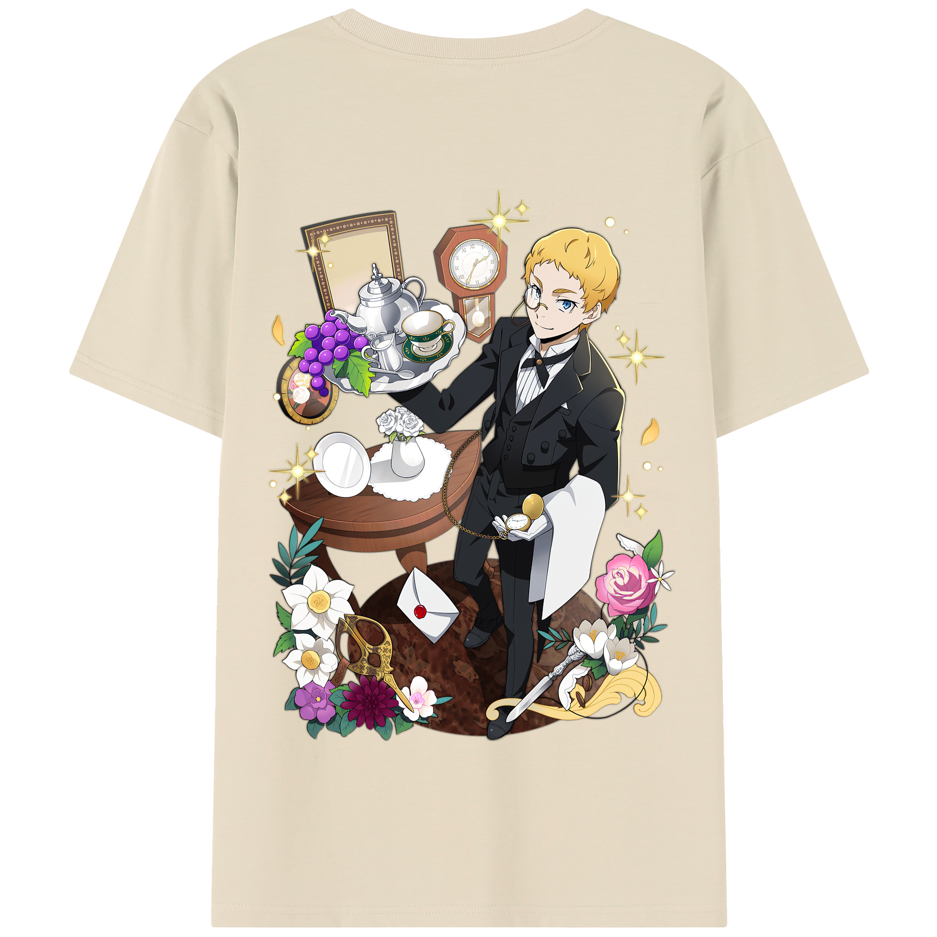 （画像用） 文豪ストレイドッグス Bungo Stray Dogs 綿100％半袖Tシャツ（背面プリント）