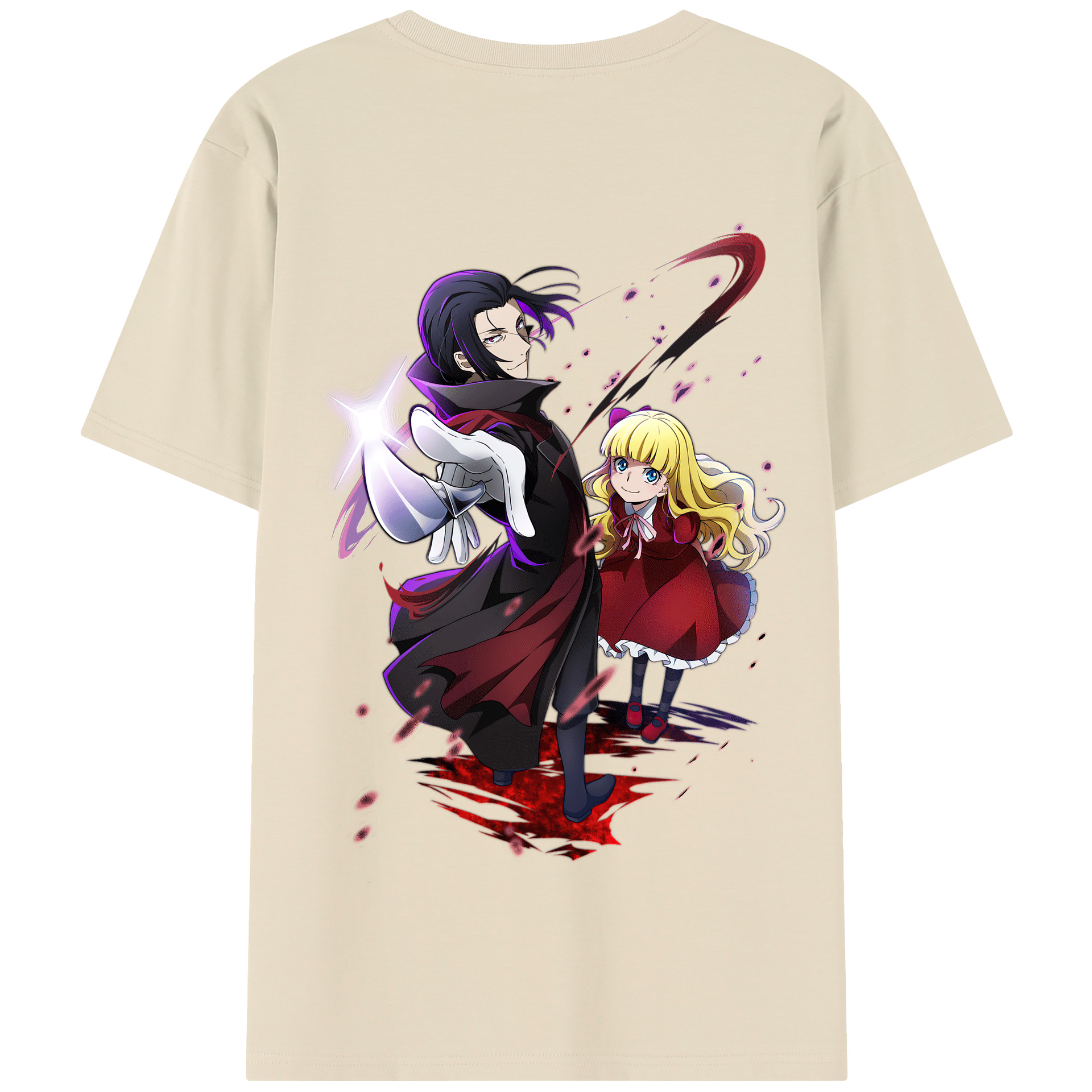 （画像用） 文豪ストレイドッグス Bungo Stray Dogs 綿100％半袖Tシャツ（背面プリント）