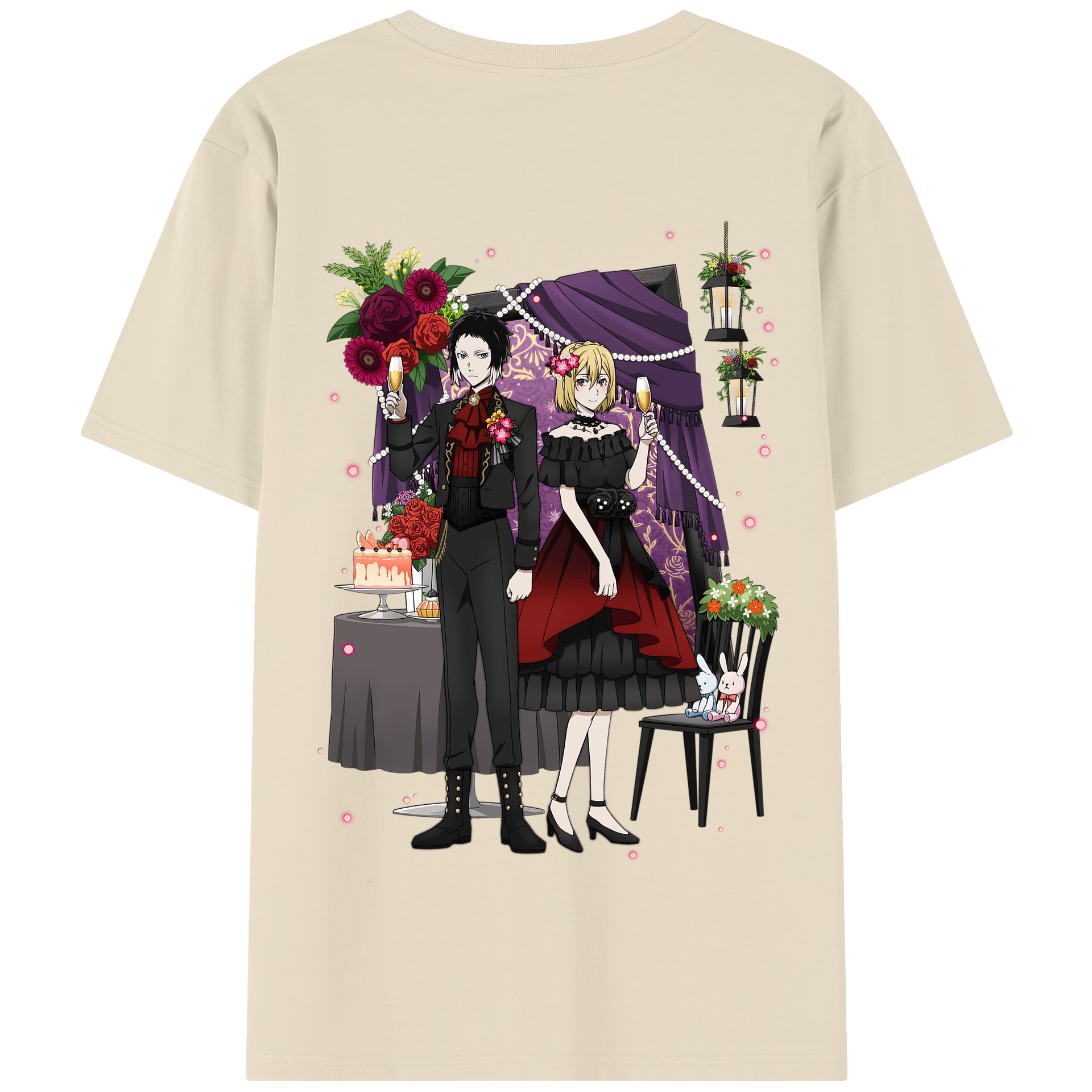 （画像用） 文豪ストレイドッグス Bungo Stray Dogs 綿100％半袖Tシャツ（背面プリント）