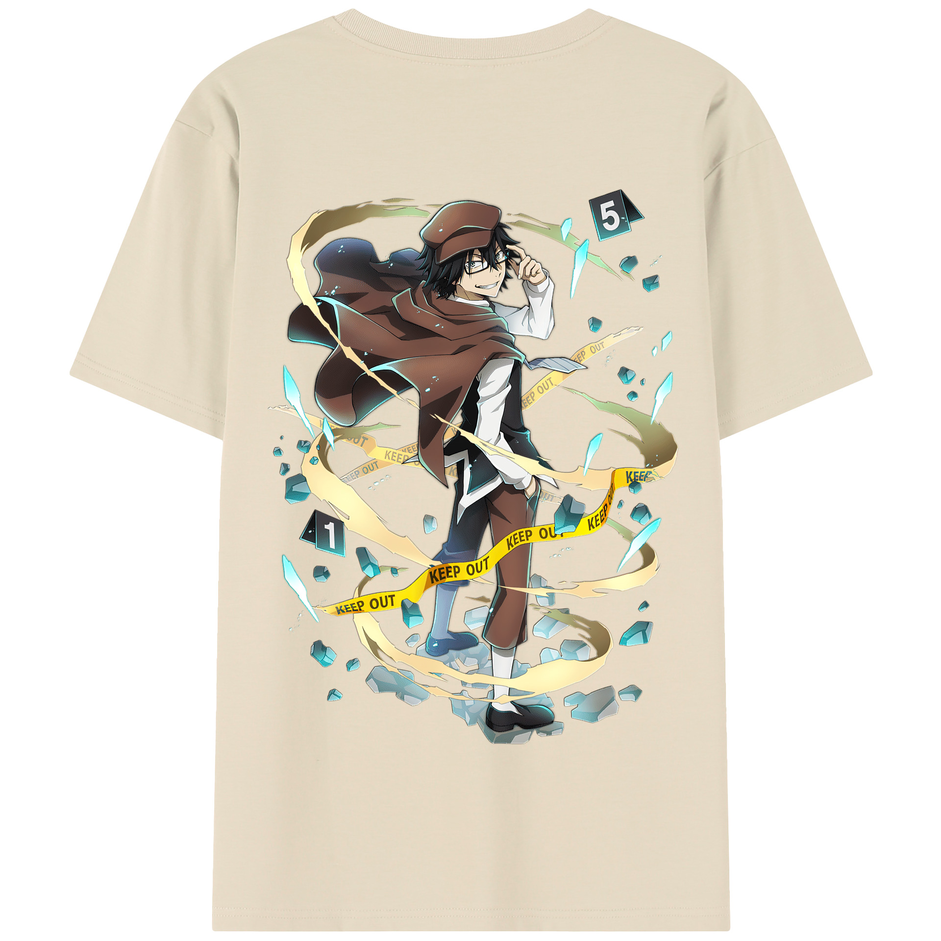 （画像用） 文豪ストレイドッグス Bungo Stray Dogs 綿100％半袖Tシャツ（背面プリント）