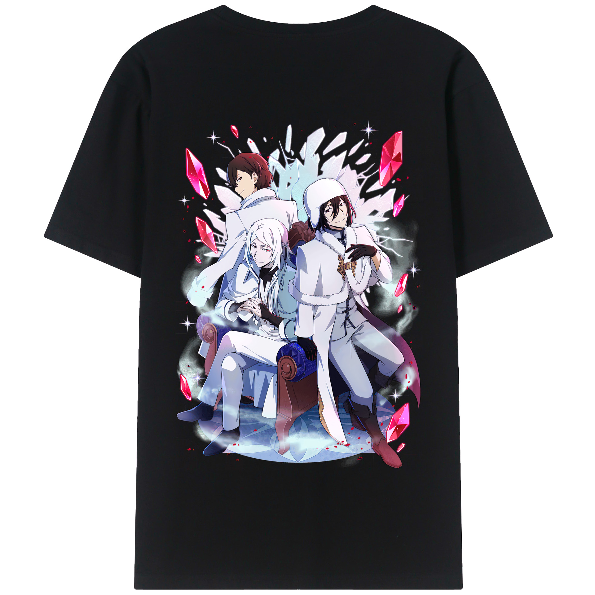 （画像用） 文豪ストレイドッグス Bungo Stray Dogs 綿100％半袖Tシャツ（背面プリント）