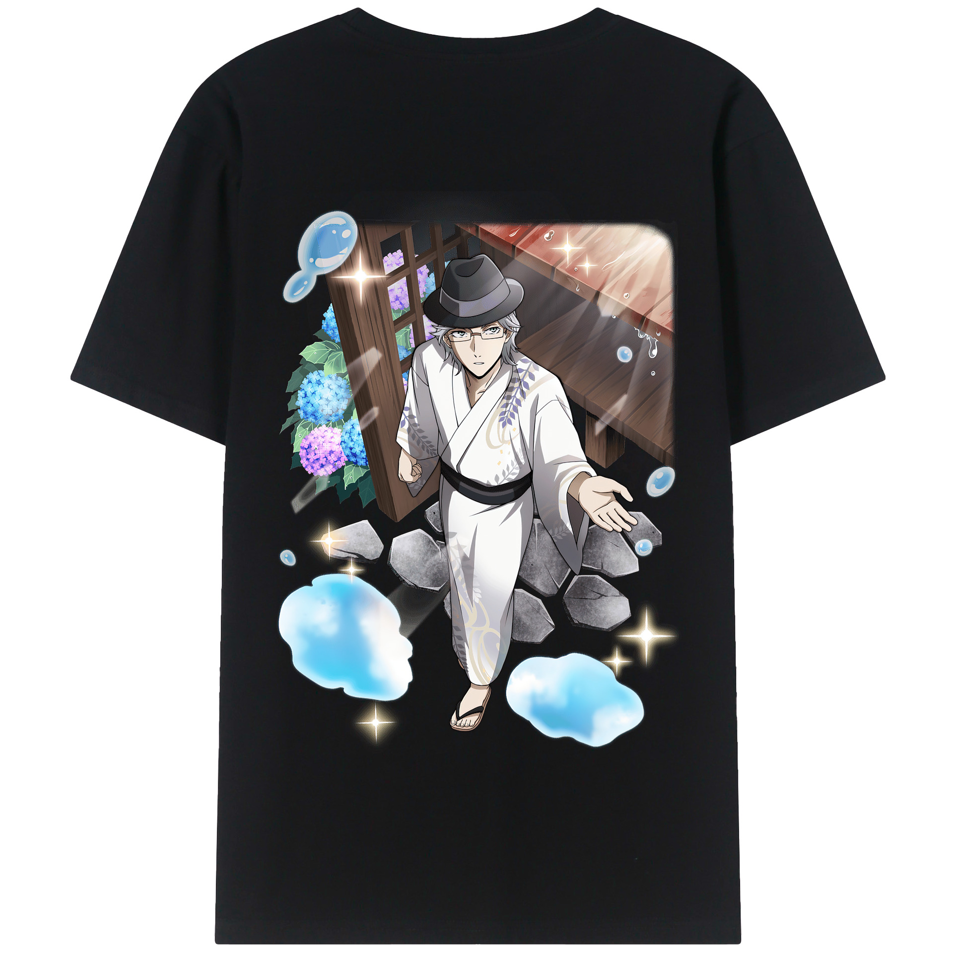 （画像用） 文豪ストレイドッグス Bungo Stray Dogs 綿100％半袖Tシャツ（背面プリント）