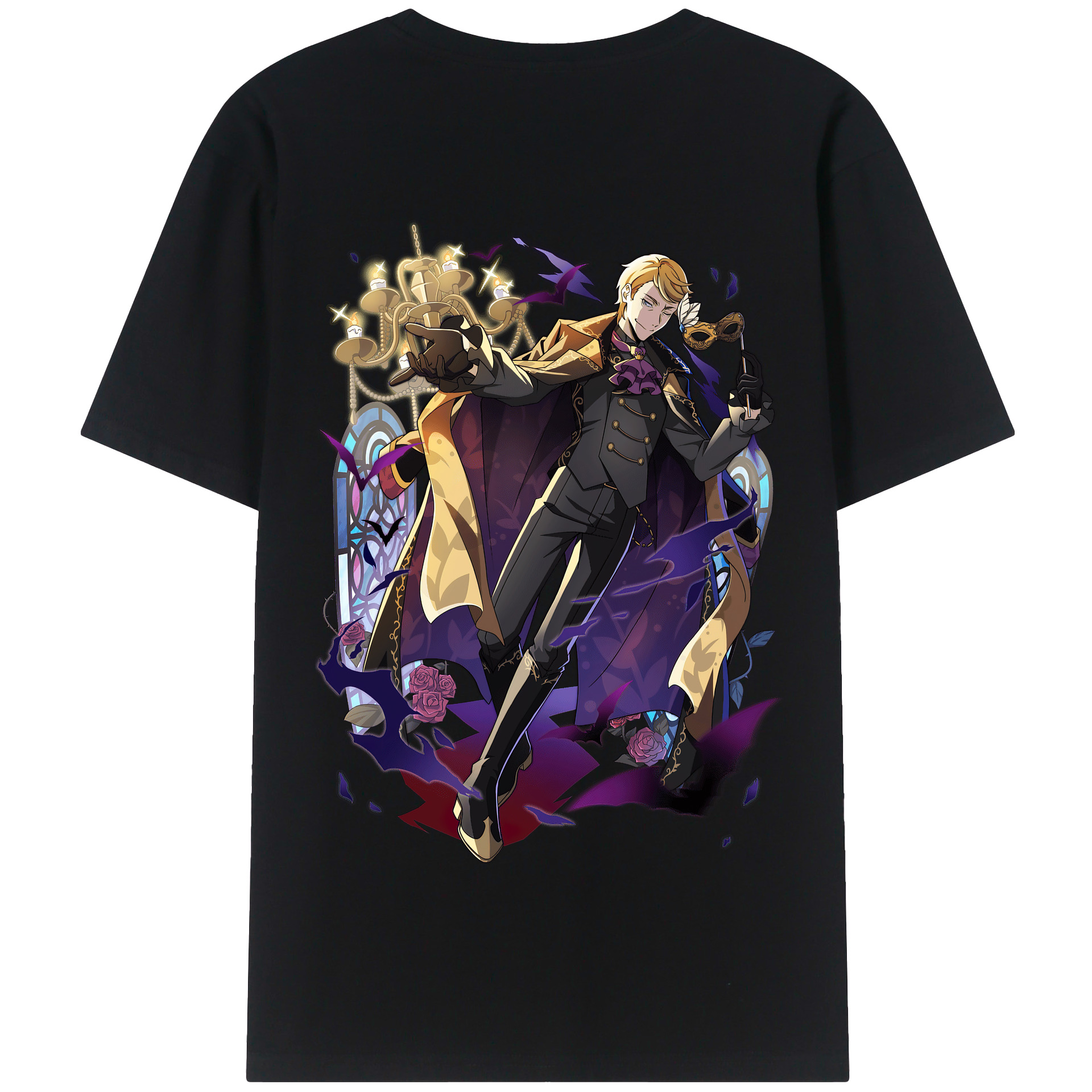 （画像用） 文豪ストレイドッグス Bungo Stray Dogs 綿100％半袖Tシャツ（背面プリント）