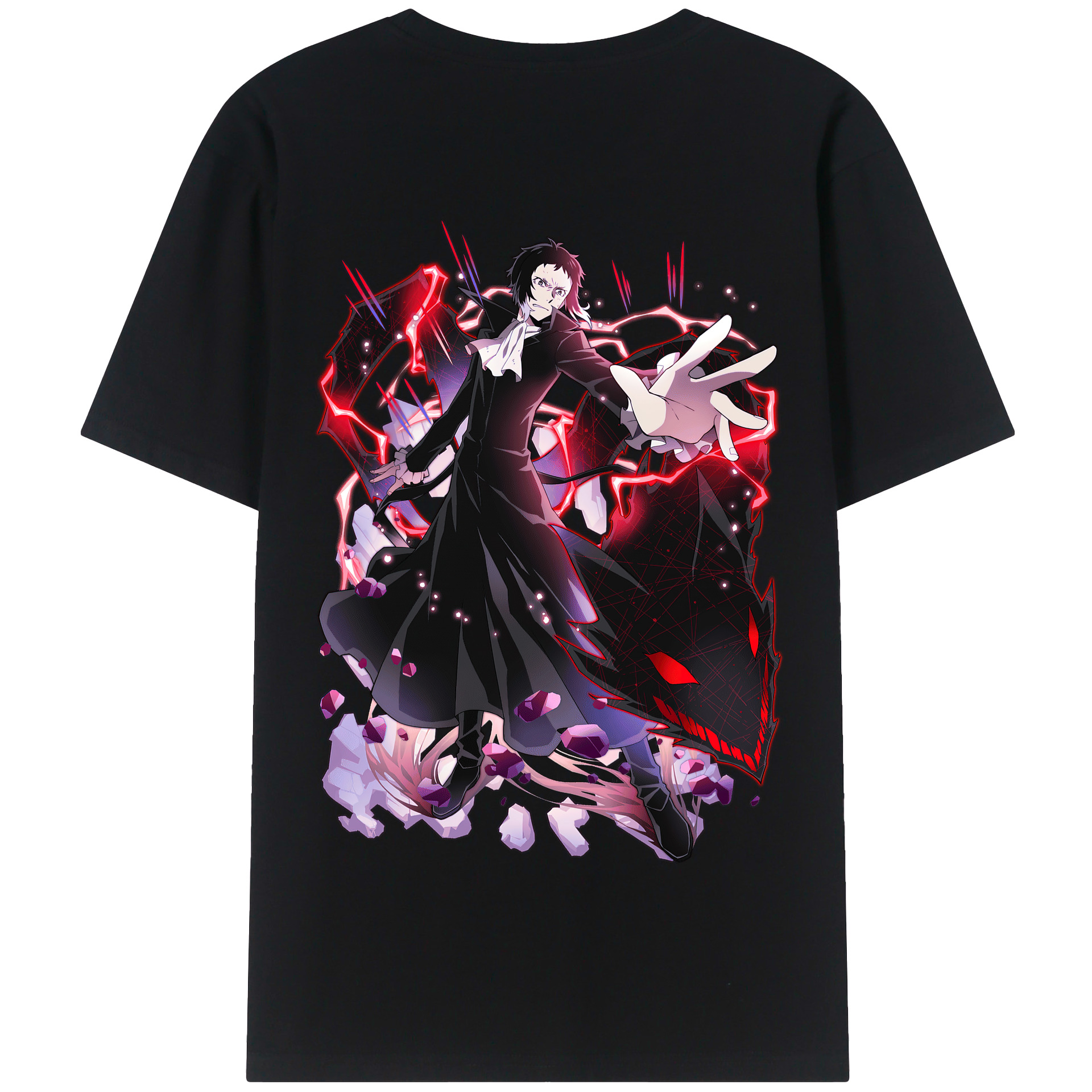 （画像用） 文豪ストレイドッグス Bungo Stray Dogs 綿100％半袖Tシャツ（背面プリント）
