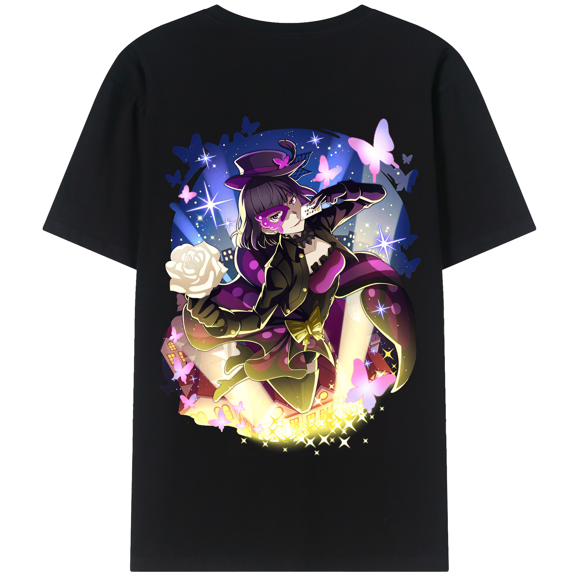 （画像用） 文豪ストレイドッグス Bungo Stray Dogs 綿100％半袖Tシャツ（背面プリント）
