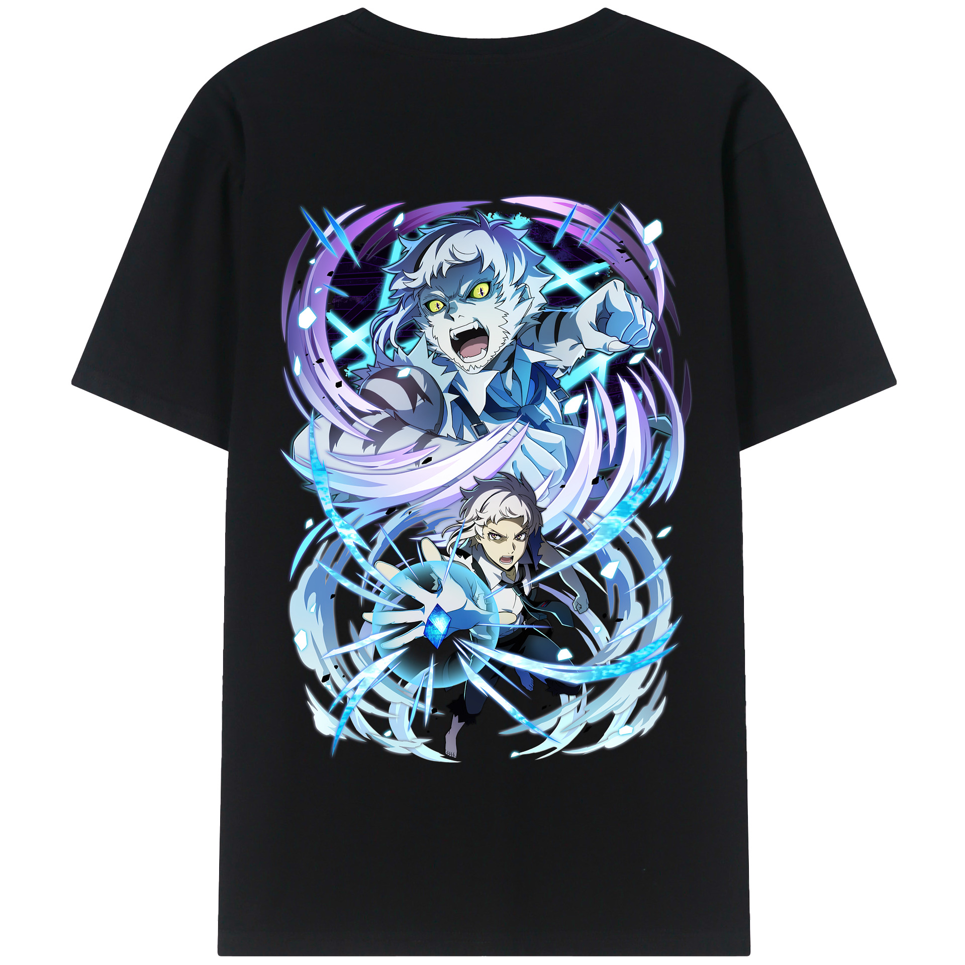 （画像用） 文豪ストレイドッグス Bungo Stray Dogs 綿100％半袖Tシャツ（背面プリント）