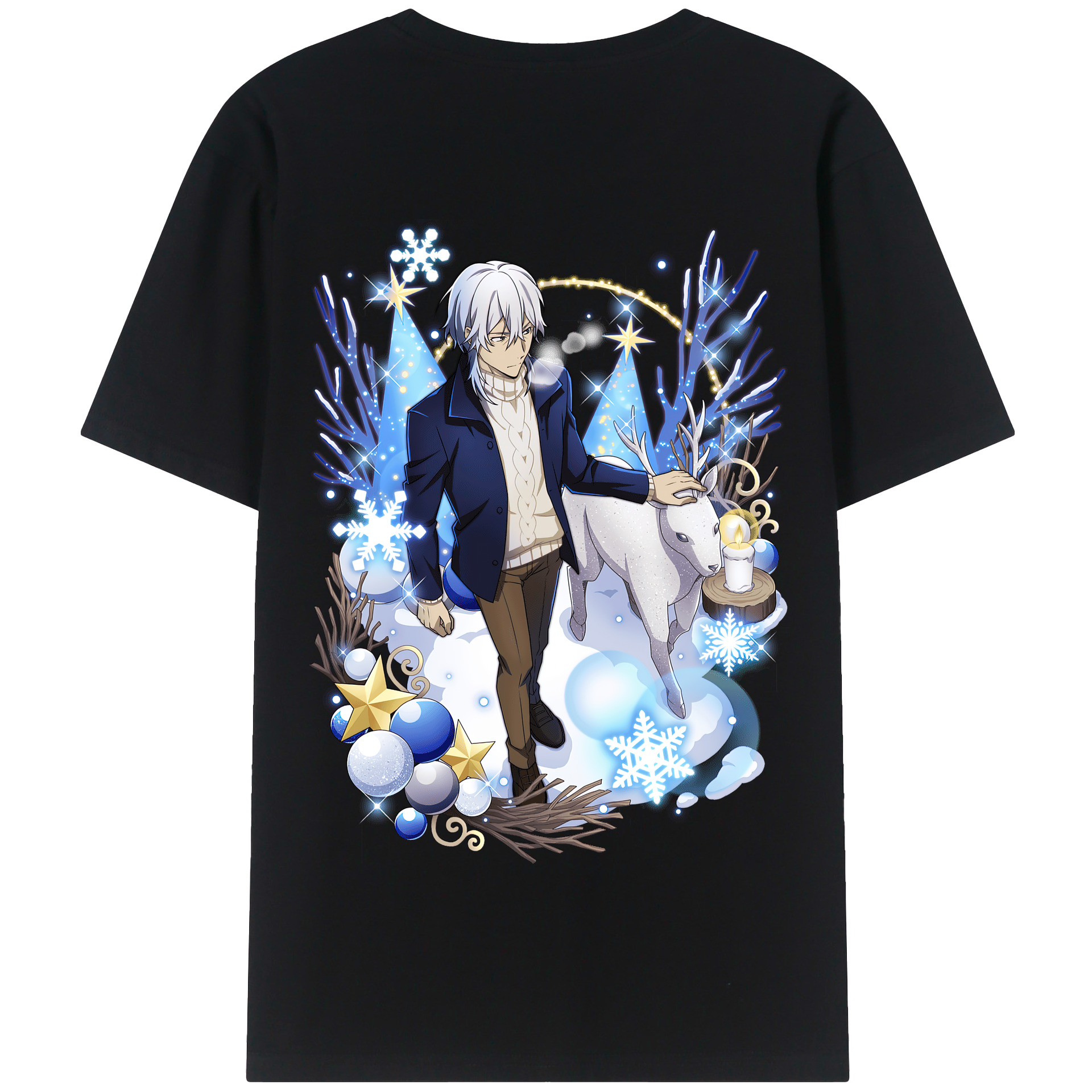 （画像用） 文豪ストレイドッグス Bungo Stray Dogs 綿100％半袖Tシャツ（背面プリント）